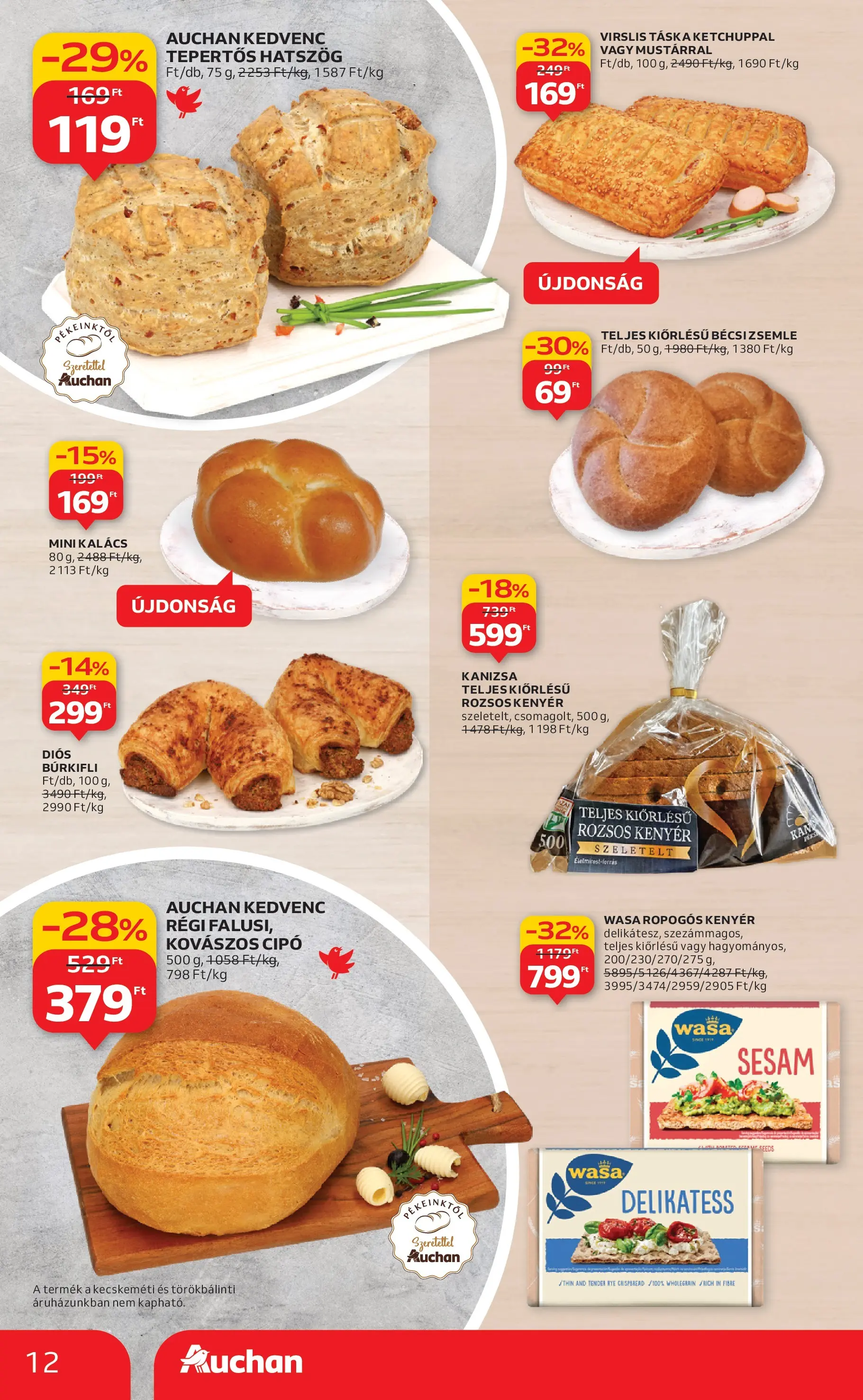 Akciós újság új Auchan - 2025.12.03. -tól/töl ⏳ | Oldal: 12 | Termékek: Kovászos cipó, Kalács, Kenyér Auchan - Auchan újság érvényessége 12.10.-ig - 2025.12.03. -tól/töl > akció, lapozható szórólap 🛍️ | Oldal: 12 | Termékek: Kovászos cipó, Kalács, Kenyér