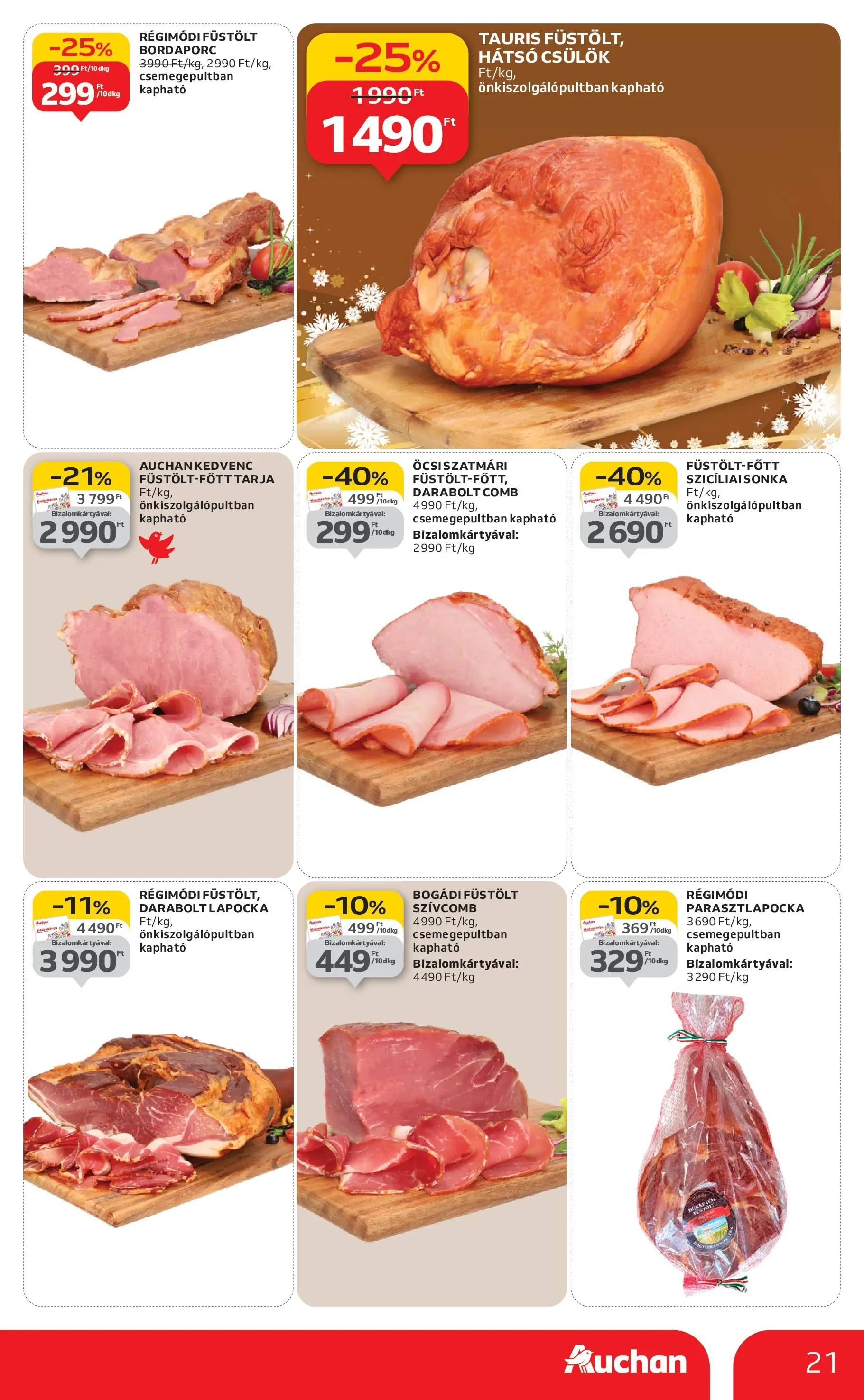 Akciós újság új Auchan - 2025.12.03. -tól/töl ⏳ | Oldal: 21 | Termékek: Tarja Auchan - Auchan újság érvényessége 12.10.-ig - 2025.12.03. -tól/töl > akció, lapozható szórólap 🛍️ | Oldal: 21 | Termékek: Tarja