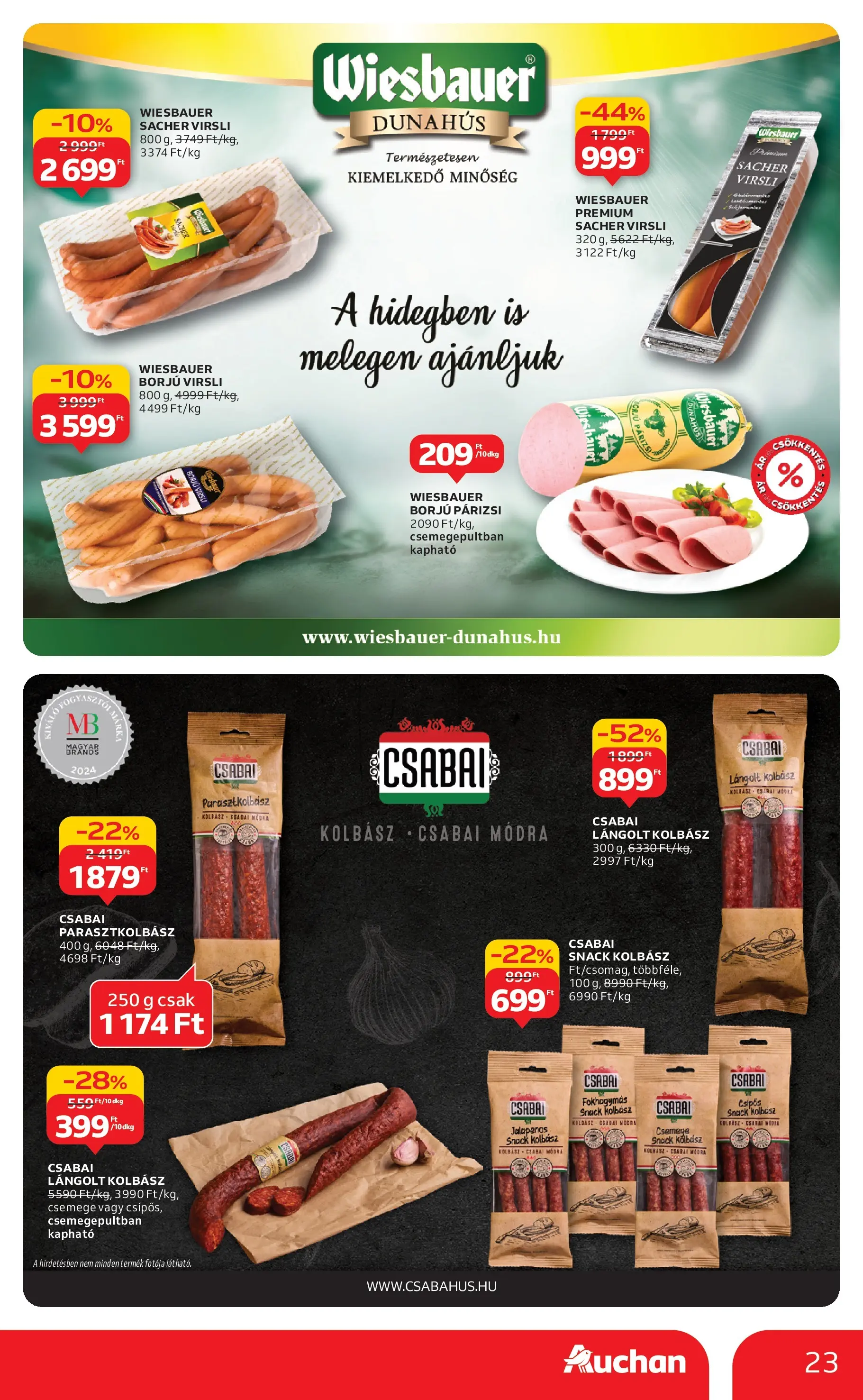 Akciós újság új Auchan - 2025.12.03. -tól/töl ⏳ | Oldal: 23 | Termékek: Jalapenos, Kolbász, Lángolt kolbász, Párizsi Auchan - Auchan újság érvényessége 12.10.-ig - 2025.12.03. -tól/töl > akció, lapozható szórólap 🛍️ | Oldal: 23 | Termékek: Jalapenos, Kolbász, Lángolt kolbász, Párizsi