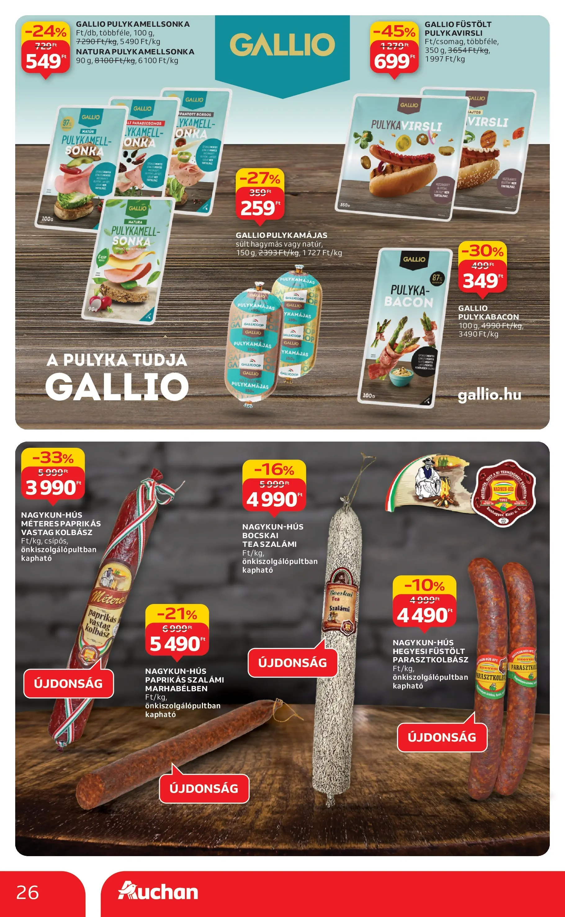 Akciós újság új Auchan - 2025.12.03. -tól/töl ⏳ | Oldal: 26 | Termékek: Pulykamell sonka, Sonka, Bacon, Szalámi Auchan - Auchan újság érvényessége 12.10.-ig - 2025.12.03. -tól/töl > akció, lapozható szórólap 🛍️ | Oldal: 26 | Termékek: Pulykamell sonka, Sonka, Bacon, Szalámi