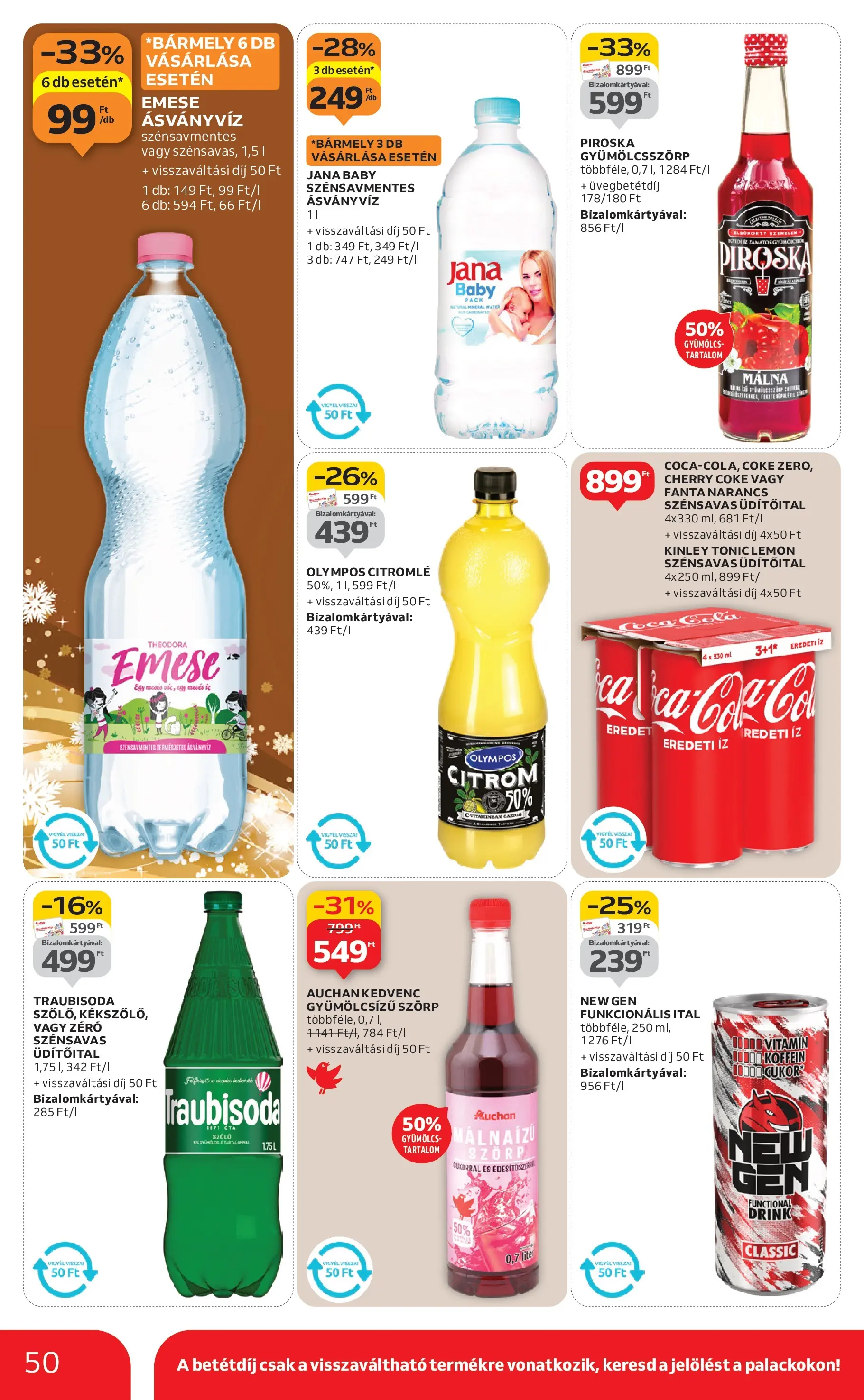 Akciós újság új Auchan - 2025.12.03. -tól/töl ⏳ | Oldal: 50 | Termékek: Málna, Fanta, Cukor, Citrom Auchan - Auchan újság érvényessége 12.10.-ig - 2025.12.03. -tól/töl > akció, lapozható szórólap 🛍️ | Oldal: 50 | Termékek: Málna, Fanta, Cukor, Citrom