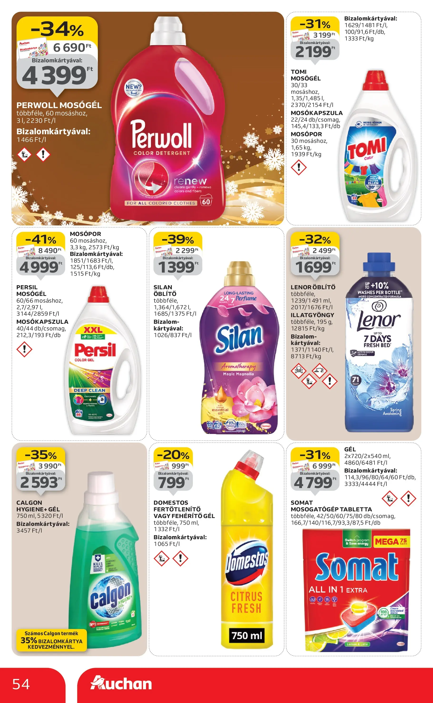 Akciós újság új Auchan - 2025.12.03. -tól/töl ⏳ | Oldal: 54 | Termékek: Mosogatógép, Mosókapszula, Öblítő, Mosogatógép tabletta Auchan - Auchan újság érvényessége 12.10.-ig - 2025.12.03. -tól/töl > akció, lapozható szórólap 🛍️ | Oldal: 54 | Termékek: Mosogatógép, Mosókapszula, Öblítő, Mosogatógép tabletta