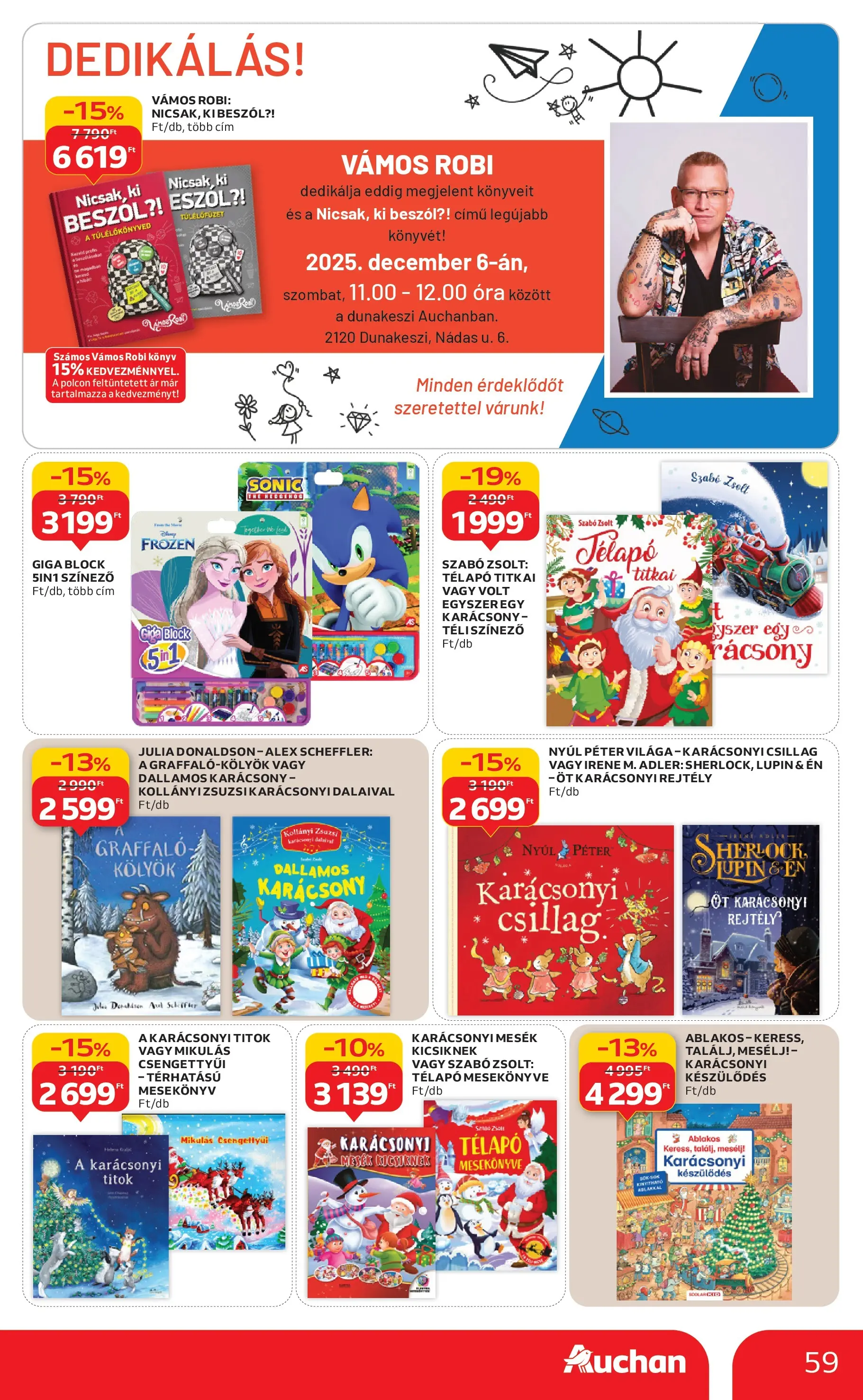 Akciós újság új Auchan - 2025.12.03. -tól/töl ⏳ | Oldal: 59 | Termékek: Óra Auchan - Auchan újság érvényessége 12.10.-ig - 2025.12.03. -tól/töl > akció, lapozható szórólap 🛍️ | Oldal: 59 | Termékek: Óra