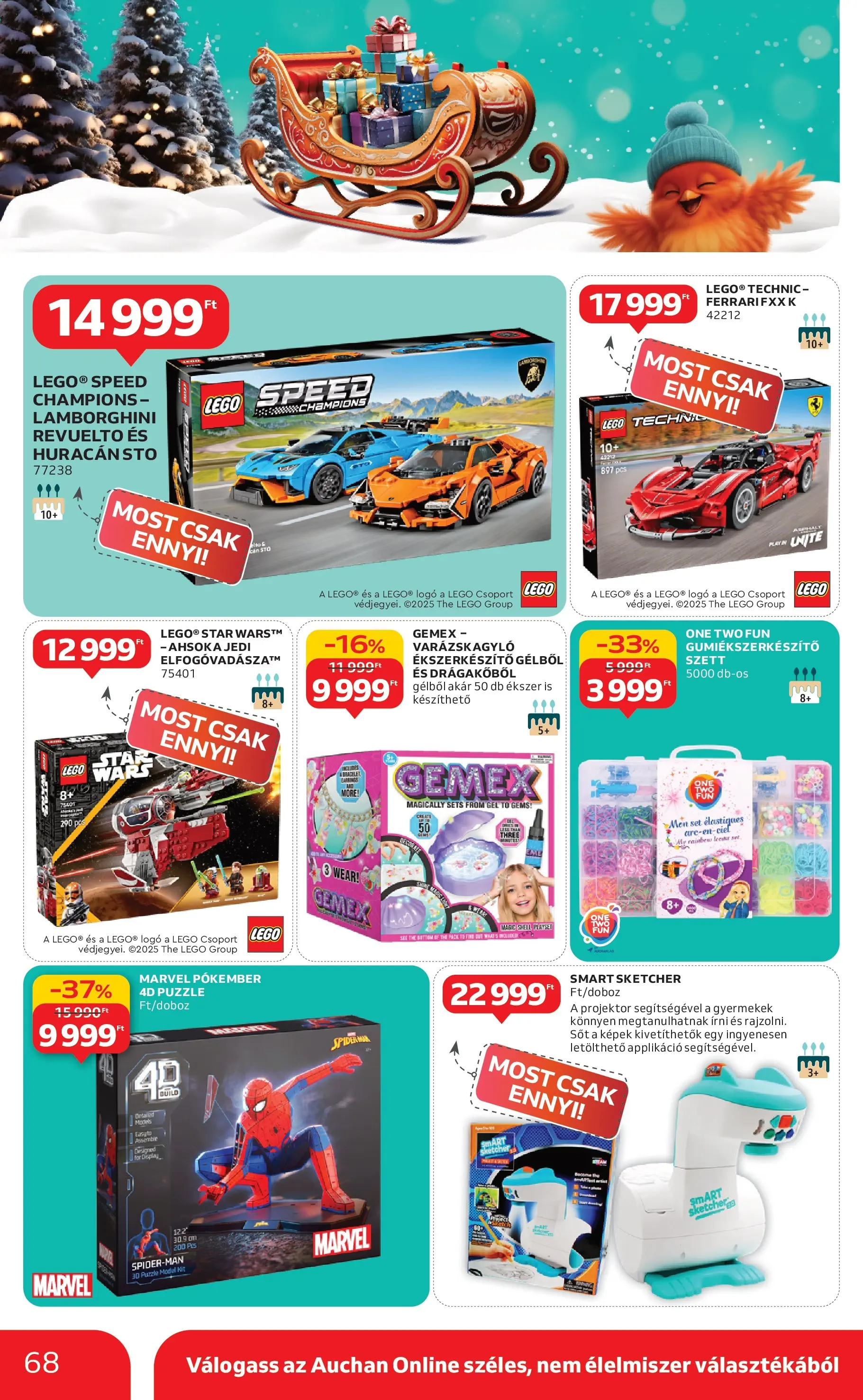 Akciós újság új Auchan - 2025.12.03. -tól/töl ⏳ | Oldal: 68 | Termékek: Projektor, Puzzle Auchan - Auchan újság érvényessége 12.10.-ig - 2025.12.03. -tól/töl > akció, lapozható szórólap 🛍️ | Oldal: 68 | Termékek: Projektor, Puzzle