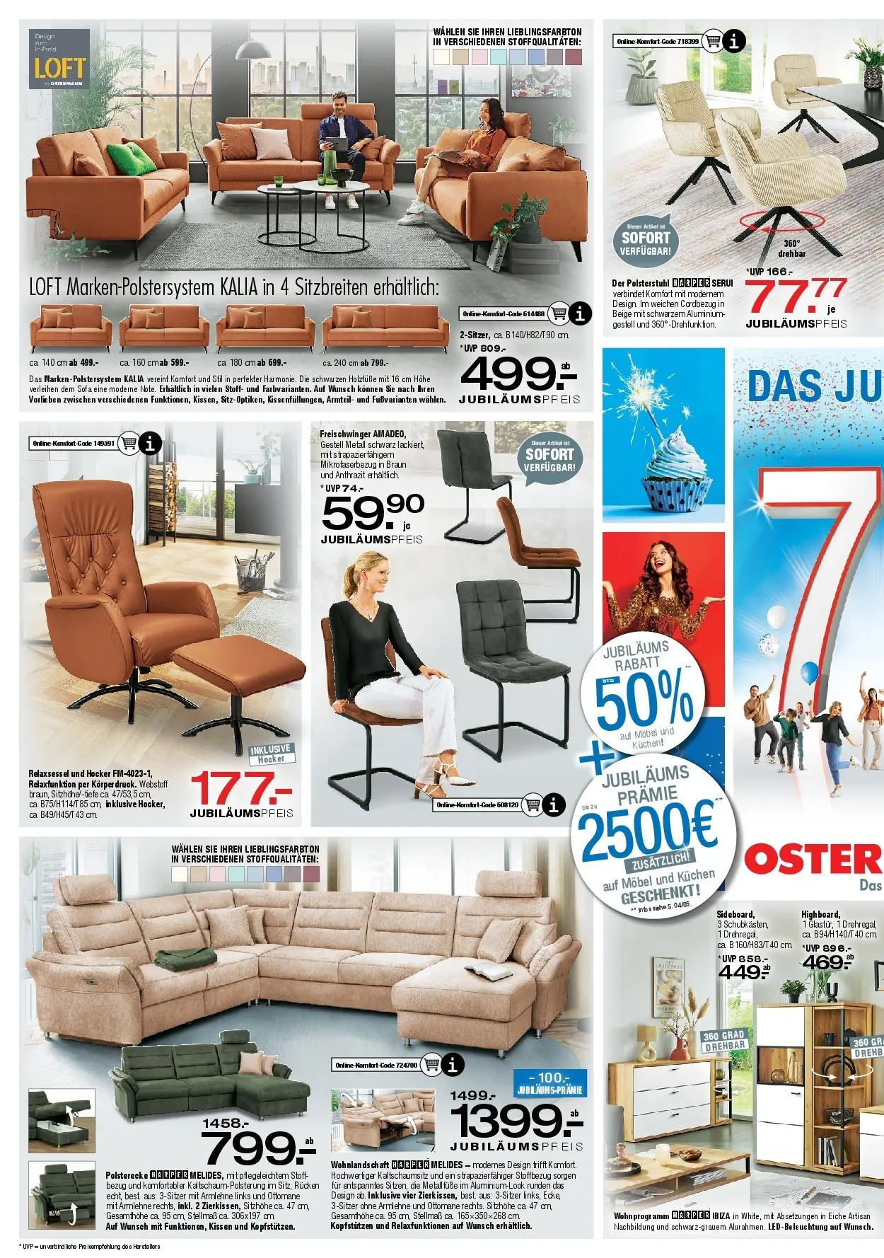 Ostermann - Möbel Ostermann: Neue Möbel wirken Wunder. (ab 05.12.2025) zum Blättern | Seite: 2 | Produkte: Relaxsessel, Kissen, Sofa, Kuchen