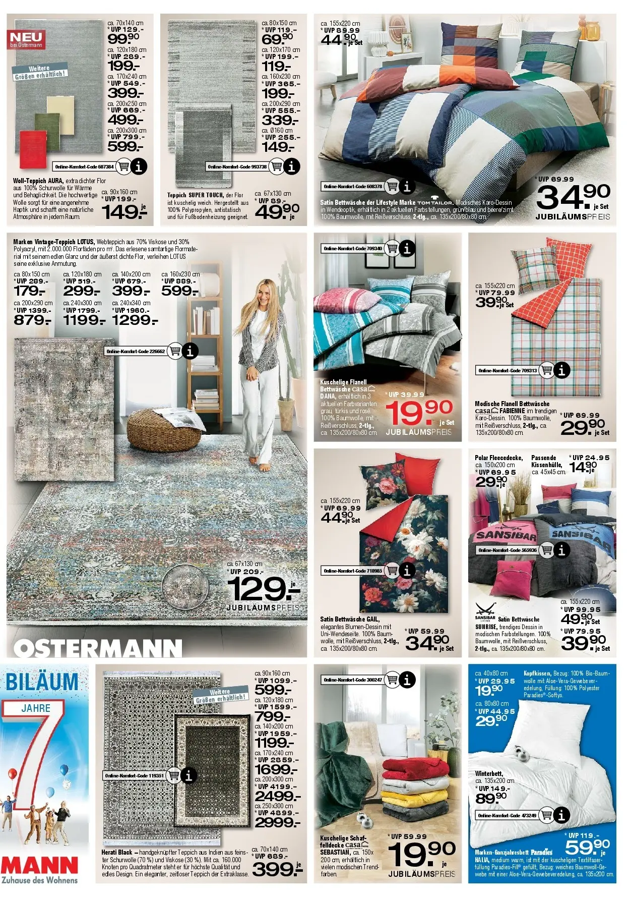 Ostermann - Möbel Ostermann: Neue Möbel wirken Wunder. (ab 05.12.2025) zum Blättern | Seite: 7 | Produkte: Bettwäsche, Teppich