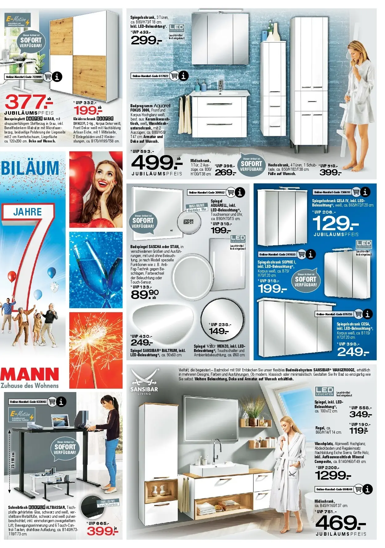Ostermann - Möbel Ostermann: Neue Möbel wirken Wunder. (ab 05.12.2025) zum Blättern | Seite: 11 | Produkte: Kleiderschrank, Boxspringbett, Tisch, Spiegel