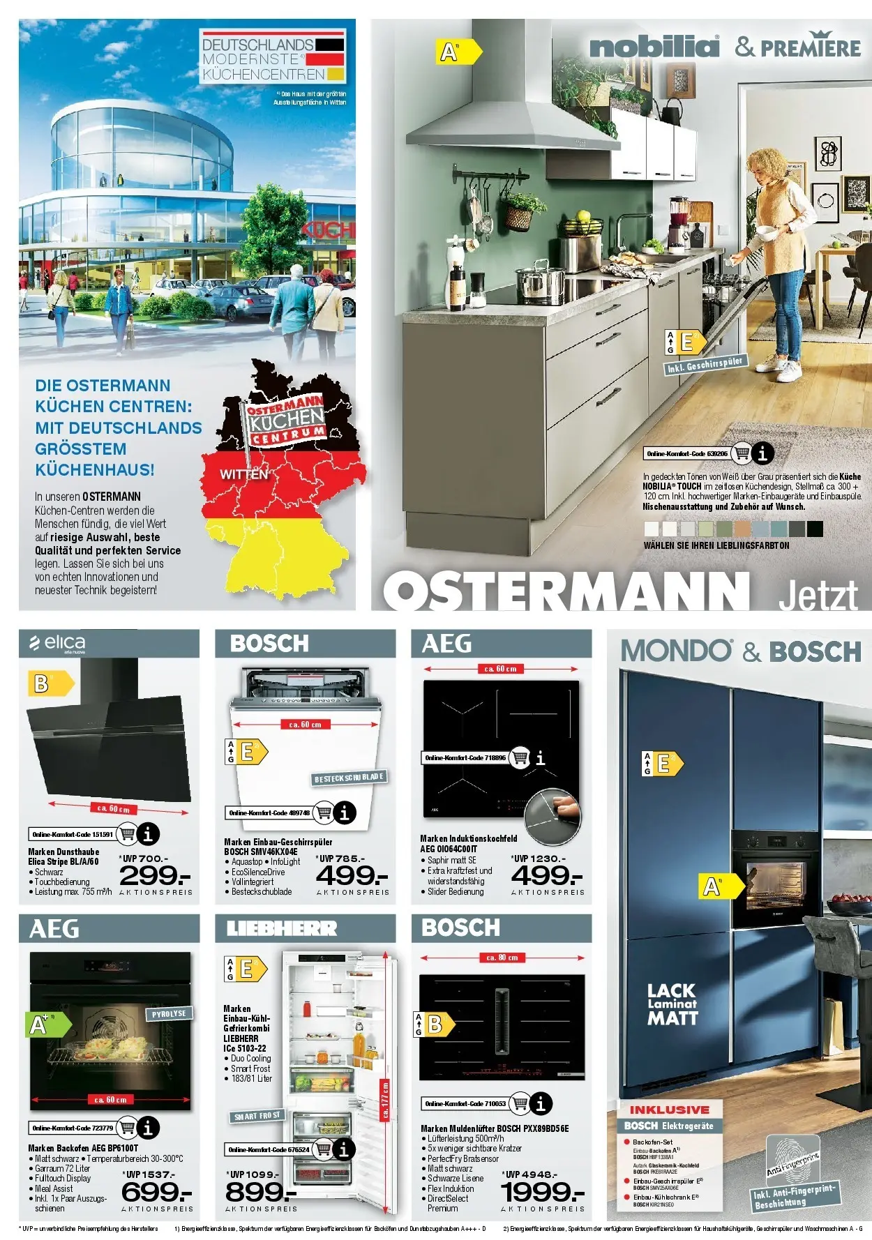 Ostermann - Möbel Ostermann: Neue Möbel wirken Wunder. (ab 26.12.2025) zum Blättern | Seite: 17 | Produkte: AEG, Tür, Kühlschrank, Kochfeld