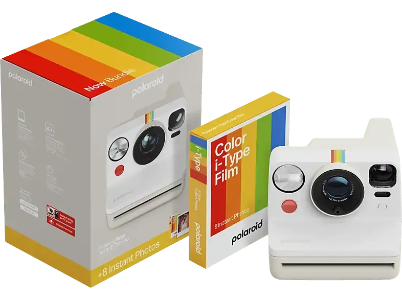 Polaroid Now+ Gen.3 Sofortbildkamera Everything Box, Pebble White
