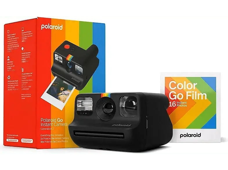 Polaroid Go Gen. 2 Sofortkamera, Everything Box, Schwarz; Sofortbildkamera