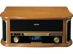 Lenco TCD-2571WD Classic Phono - Holz-Plattenspieler im Retro-Design mit Bluetooth, DAB+/FM-Radio, USB, CD-Player, Kassettenspieler