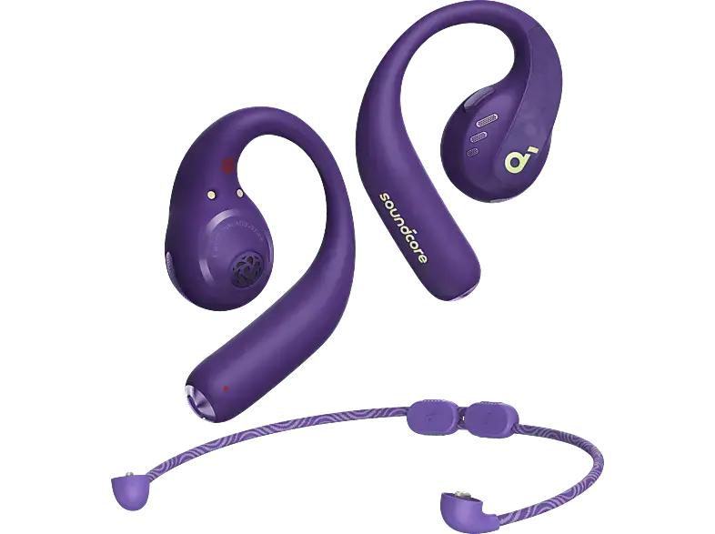 Anker Soundcore AeroFit Pro Stabile Open-Ear Sport-Earbuds, Violett; Bluetooth Kopfhörer