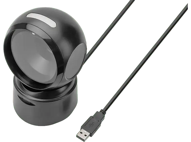 digitUS 1D 2D Desktop USB Barcode Scanner for Business, QR-Code kompatibel, Schwarz; Barcode Scanner----Barcode Scanner