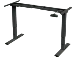 digitUS Elektrisch Höhenverstellbares Tischgestell For Business, Zweifachmotor, 3-Stufen, Schwarz