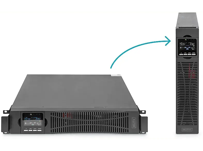 digitUS OnLine USV-System for Business, 1500 VA/ W, schwarz; Line-Interactive USV----Line-Interactive USV