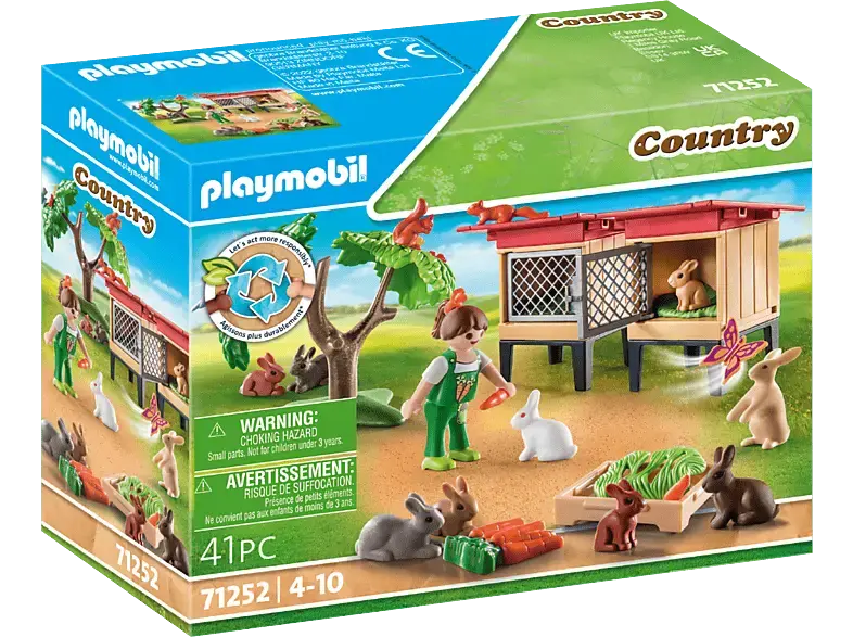 PLAYMobil 71252 Country: Kaninchenstall (Ab 4 Jahren); Spielset