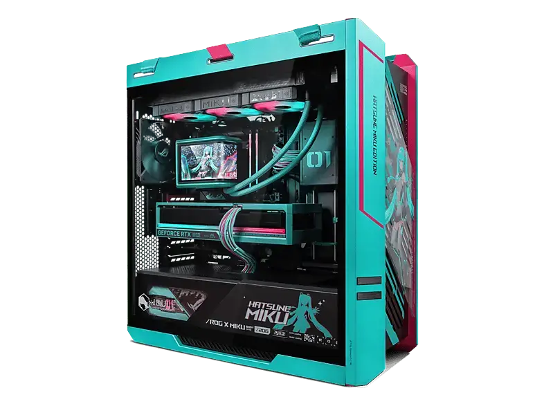 JOULEPerformANCE L1140037 Hatsune Miku Gaming PC, AMD Ryzen 7 9800X3D Prozessor, 64 GB RAM, 4 TB SSD, GeForce RTX™ 5080, Windows 11 Pro, Schwarz