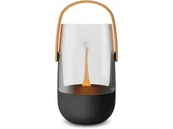 Stadler Form Sophie mobiler Bedufter, Aroma Diffuser& Laterne mit Akku und Flammeneffekt, Schwarz