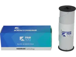 Kentmere Pan 100, 120mm Mittelformat Schwarzweißfilm; Analog Film
