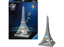 Ravensburger Iconics: Eiffelturm 3D Puzzle mit Licht (Ab 8 Jahren) Konstruktionsspiel