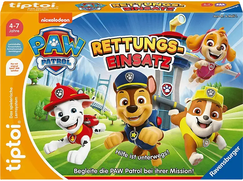 Ravensburger tiptoi® Paw Patrol: Rettungseinsatz (Ab 4 Jahren); Tiptoi Brettspiel