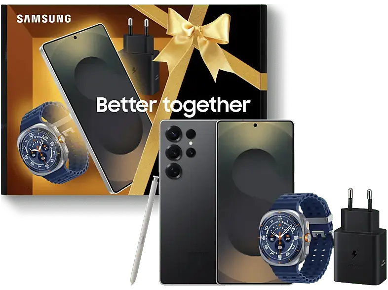 Samsung Galaxy S25 Ultra 256GB Titanium Black inkl. Watch 47mm LTE Blue & 45W Power Adapter