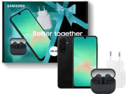 Samsung Galaxy A26 5G 256GB Black inkl. Buds3 FE & 25W Power Adapter White