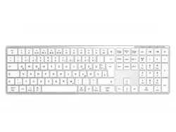 ISY IKE-7200-WT Kabellose Dual Mode Pro Tastatur, Bluetooth, Full-Size, wei&szlig;; Kabellose Tastatur