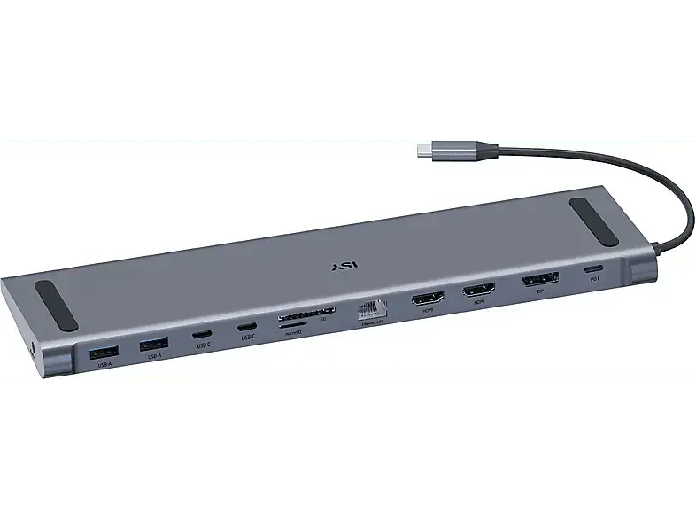 ISY IDO-1100 Docking Station, USB 3.1, 100W Power Delivery 3.0, Aluminium; Dockingstation