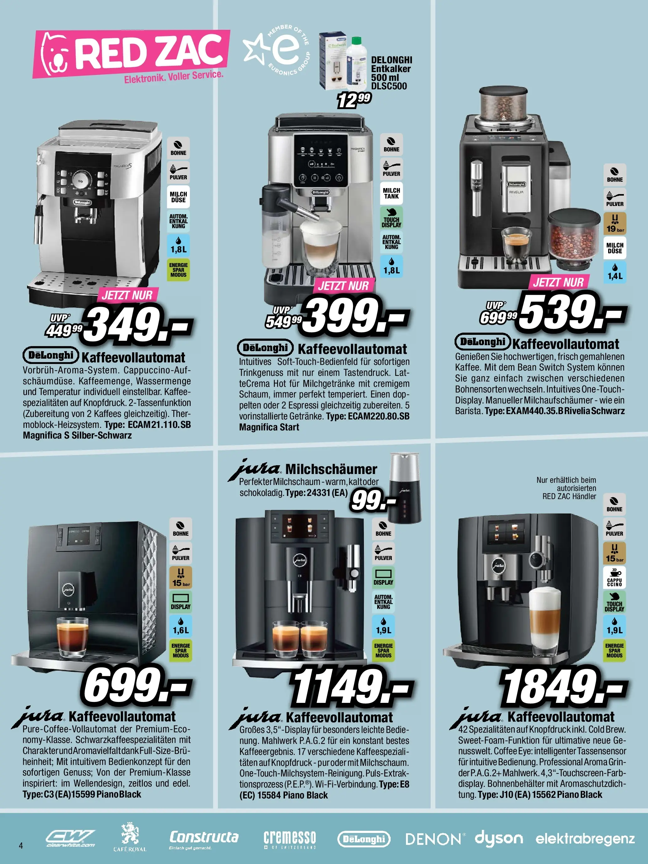 RED ZAC Flugblatt von 06.12.2025 - Aktuelle Angebote | Seite: 4 | Produkte: Milch, Kaffee