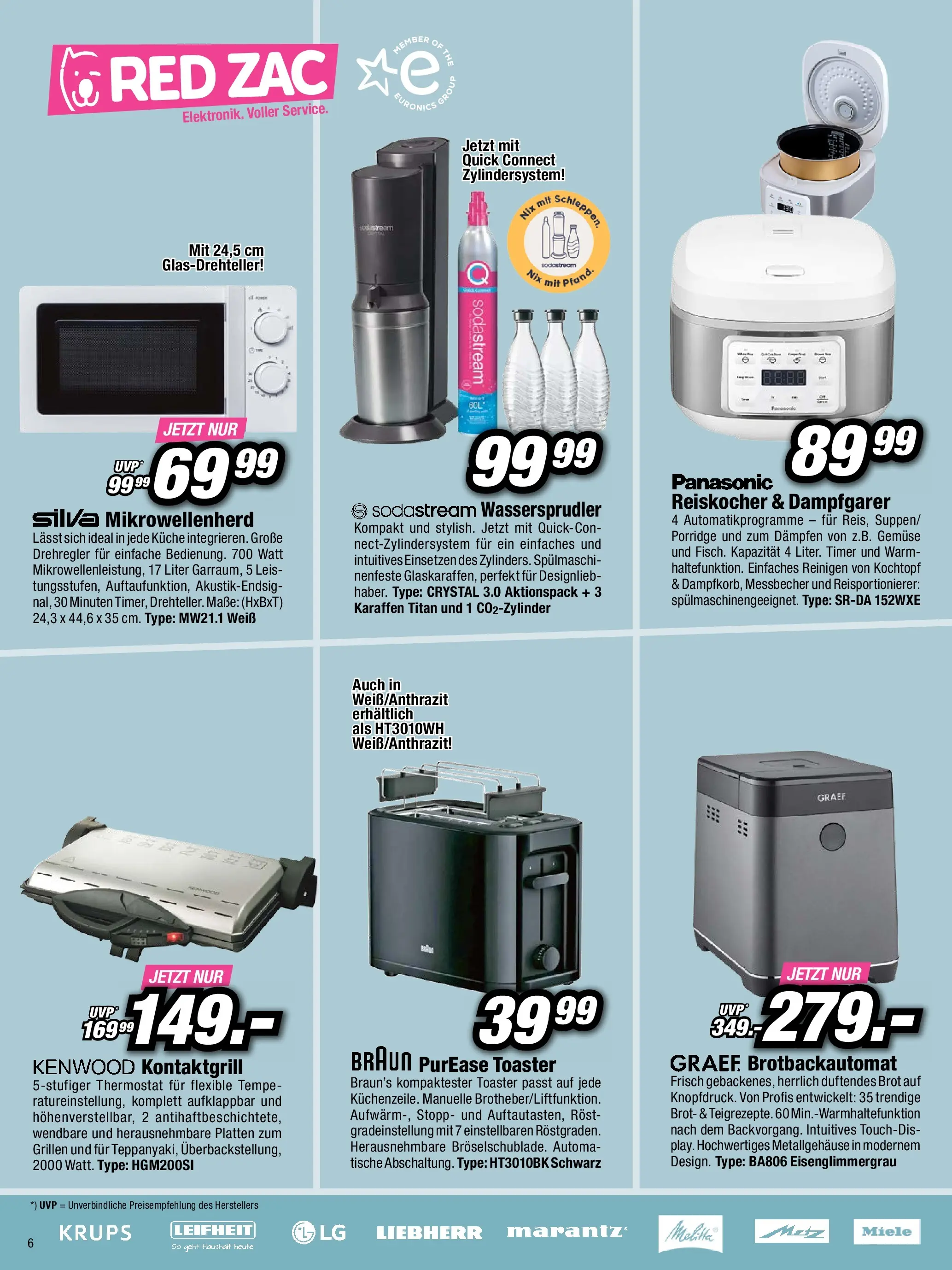 RED ZAC Flugblatt von 06.12.2025 - Aktuelle Angebote | Seite: 6 | Produkte: Gemüse, Toaster, Brot