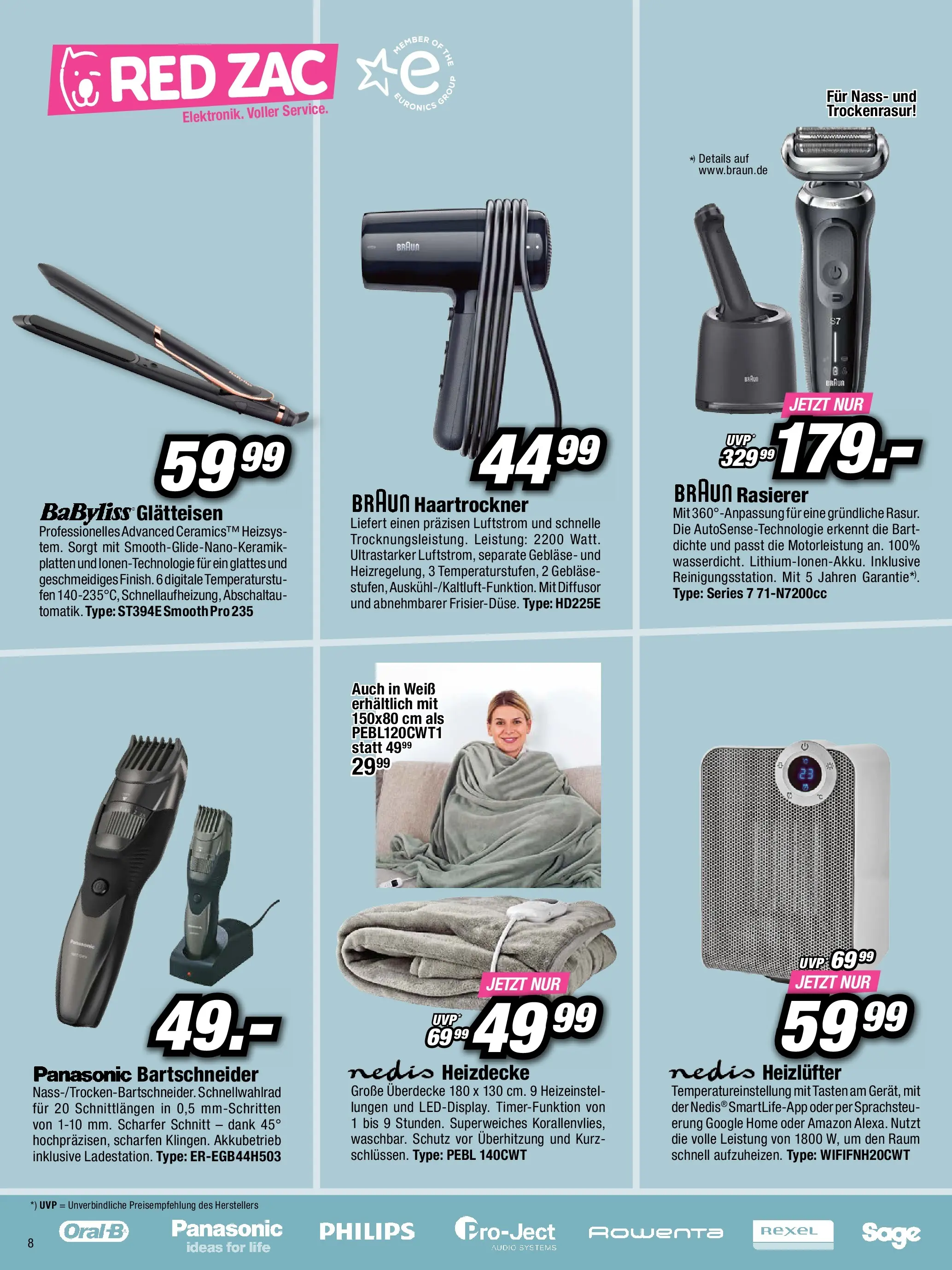 RED ZAC Flugblatt von 06.12.2025 - Aktuelle Angebote | Seite: 8 | Produkte: Audio, Rasierer, Haartrockner