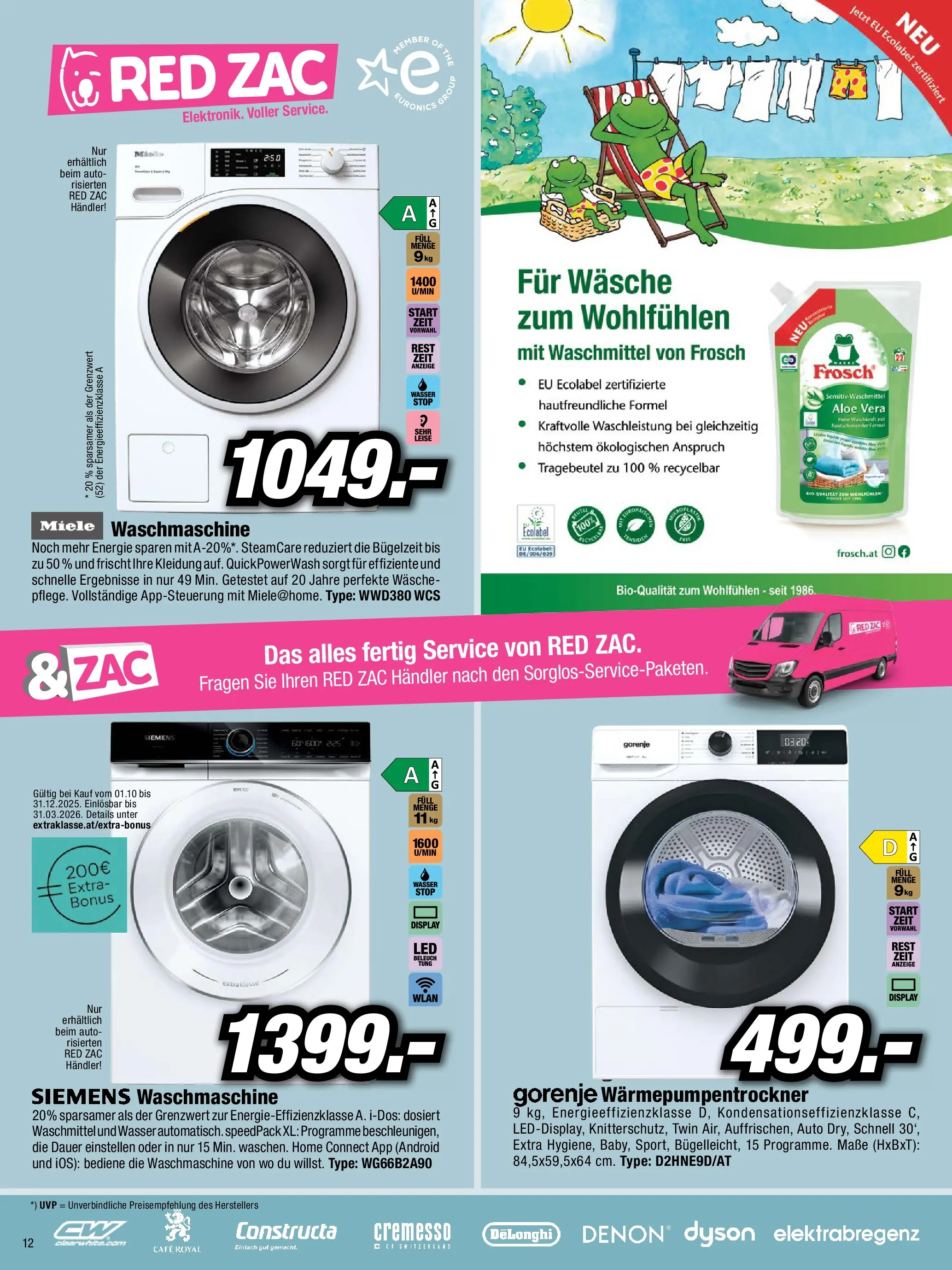 RED ZAC Flugblatt von 06.12.2025 - Aktuelle Angebote | Seite: 12 | Produkte: Wasser, Waschmaschine, Waschmittel