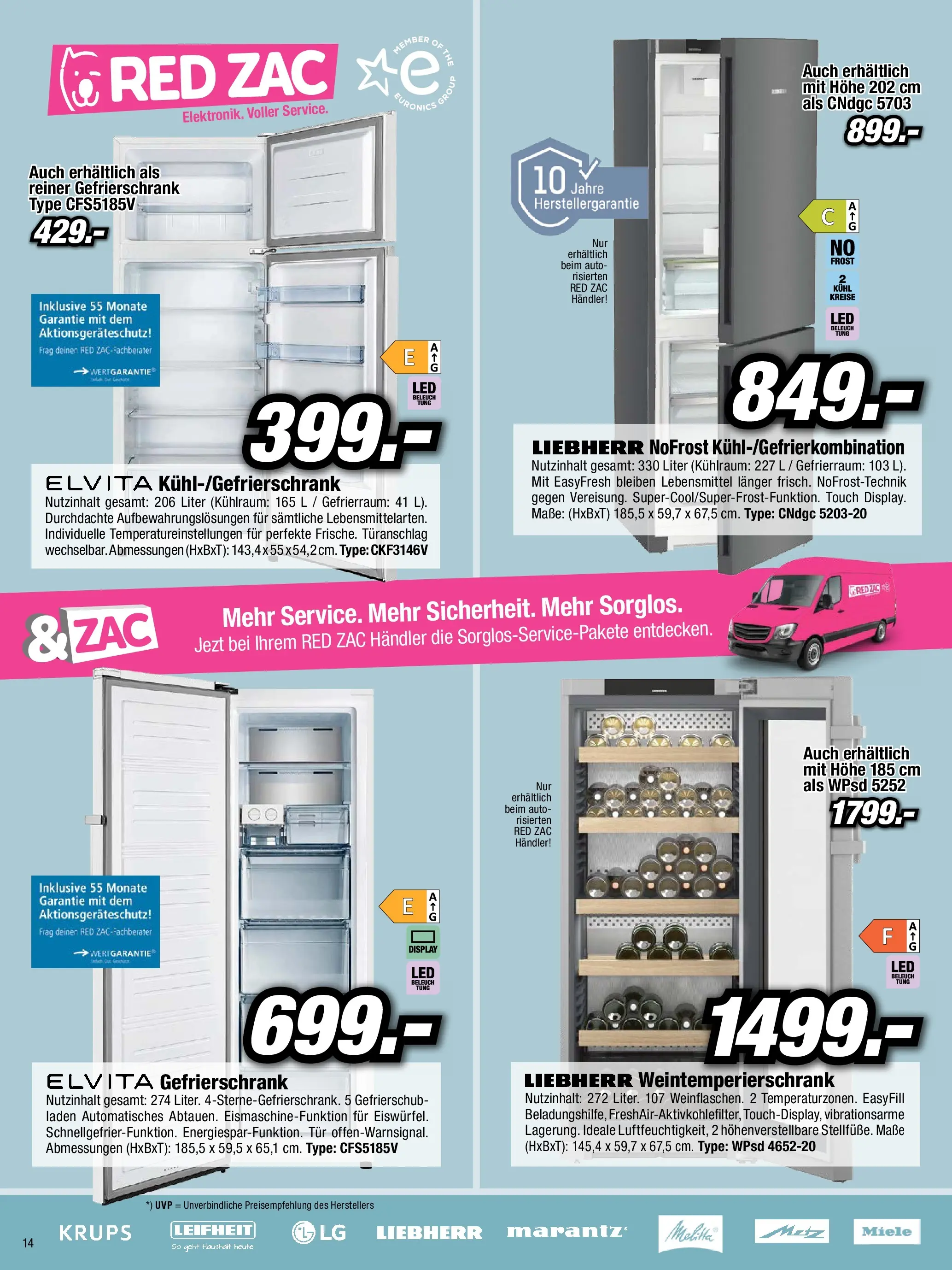 RED ZAC Flugblatt von 06.12.2025 - Aktuelle Angebote | Seite: 14 | Produkte: Libacomb, Gefrierschrank