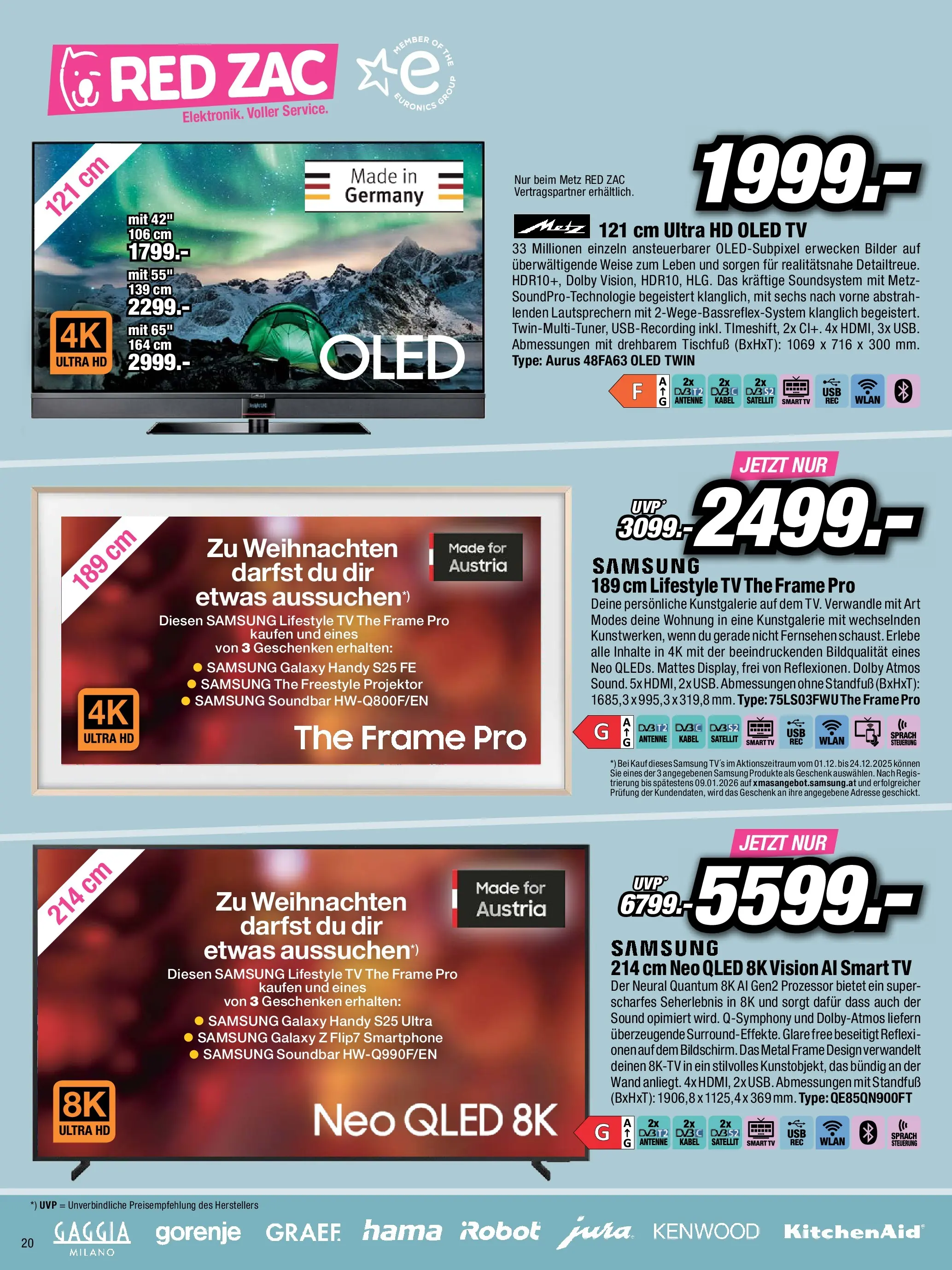 RED ZAC Flugblatt von 06.12.2025 - Aktuelle Angebote | Seite: 20 | Produkte: Smartphone, TV, Satellit, Samsung