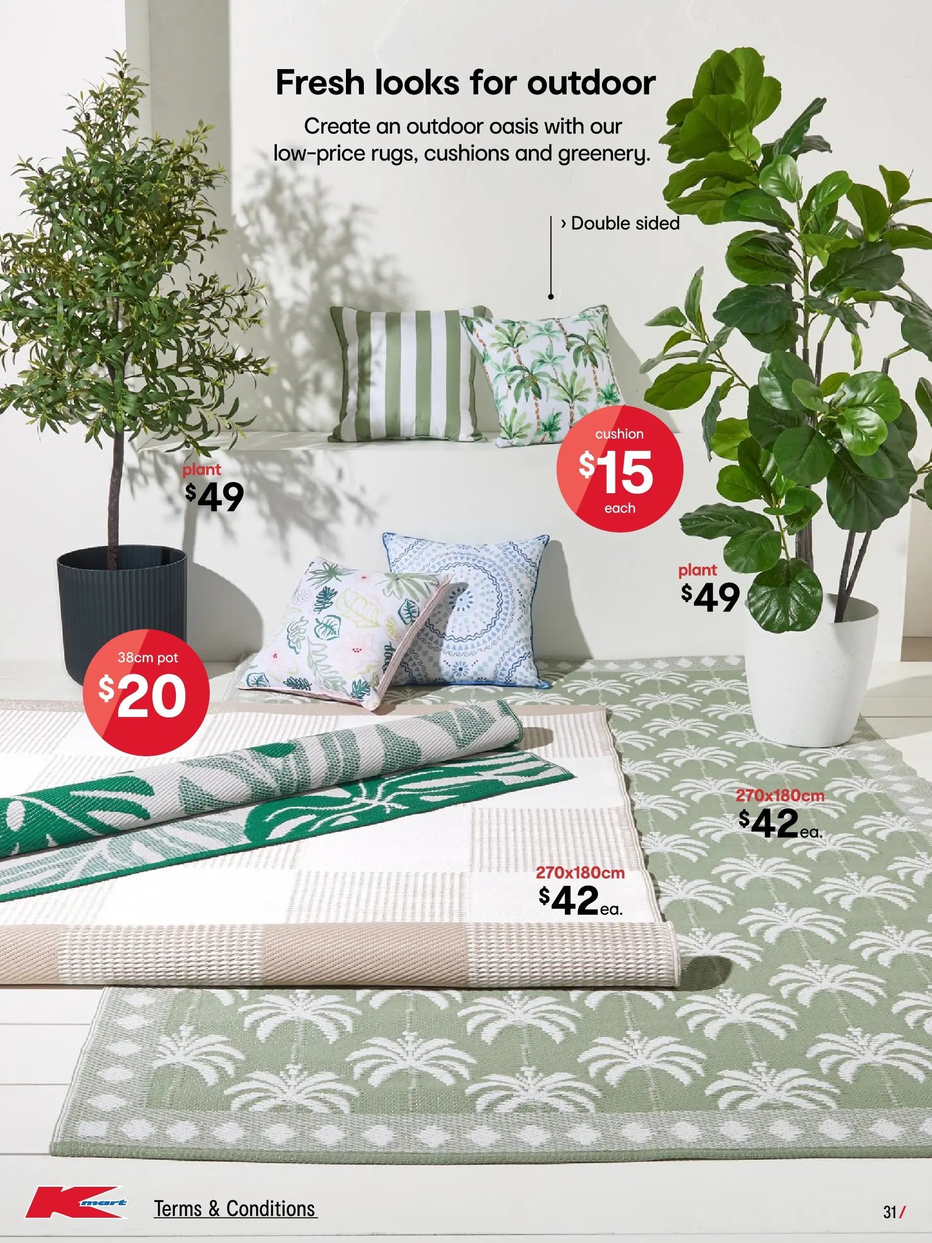 ﻿﻿Kmart catalogue valid from 03/12/2025 > Online Australia | Page: 31 | Products: Cushion, Pot, Plant