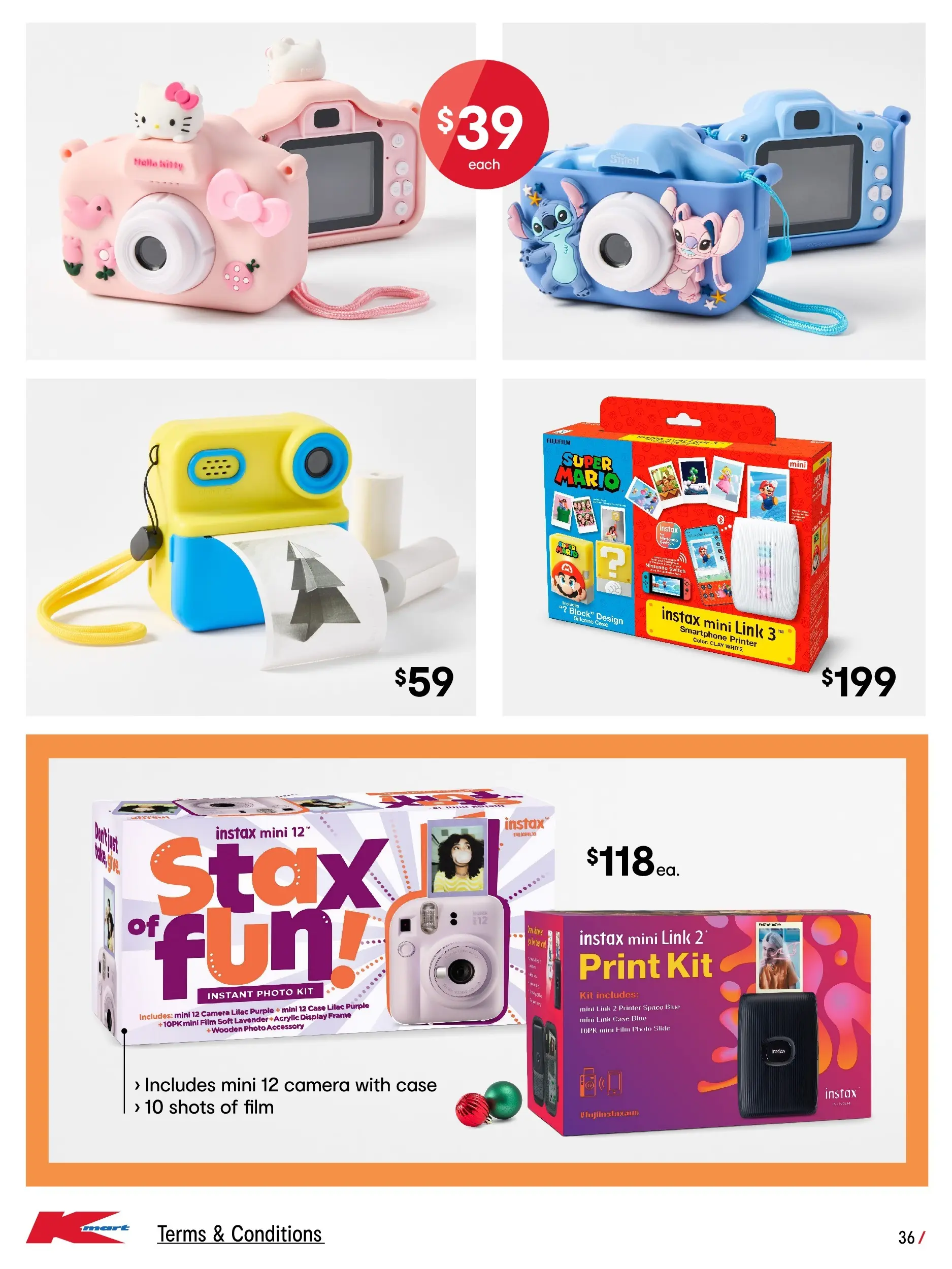 ﻿﻿Kmart catalogue valid from 03/12/2025 > Online Australia | Page: 36 | Products: Smartphone, Printer, Camera, Clay