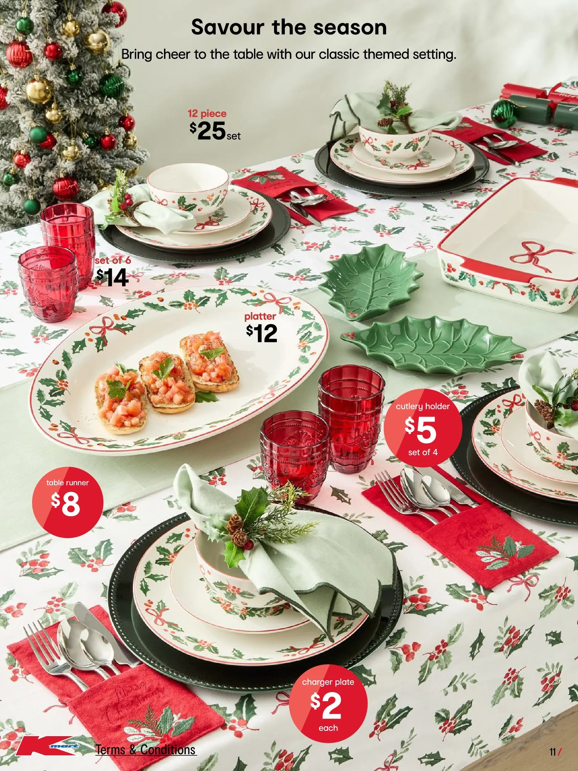﻿﻿Kmart catalogue valid from 03/12/2025 > Online Australia | Page: 11 | Products: Cutlery, Table, Charger, Table runner