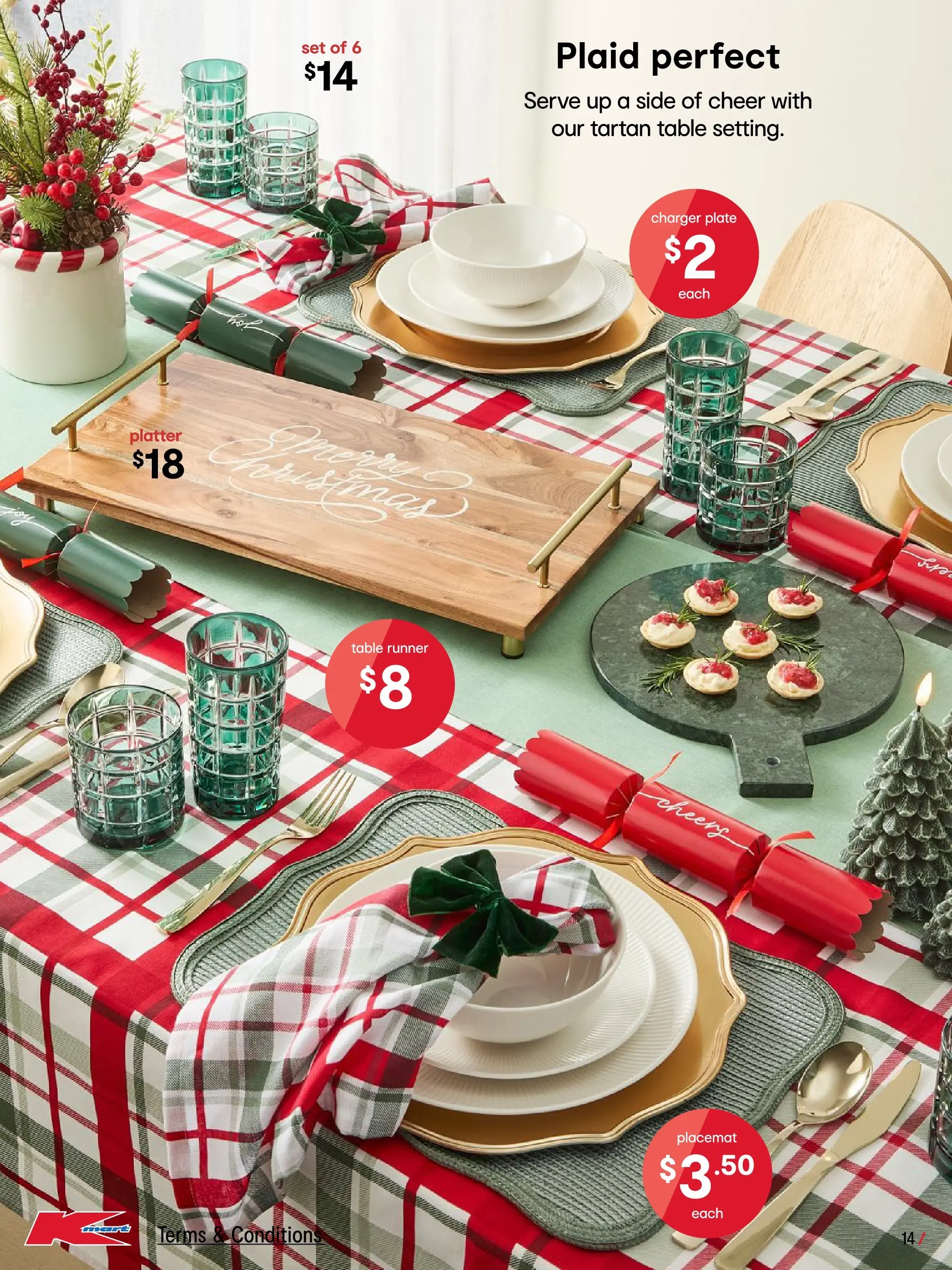 ﻿﻿Kmart catalogue valid from 03/12/2025 > Online Australia | Page: 14 | Products: Table, Charger, Table runner