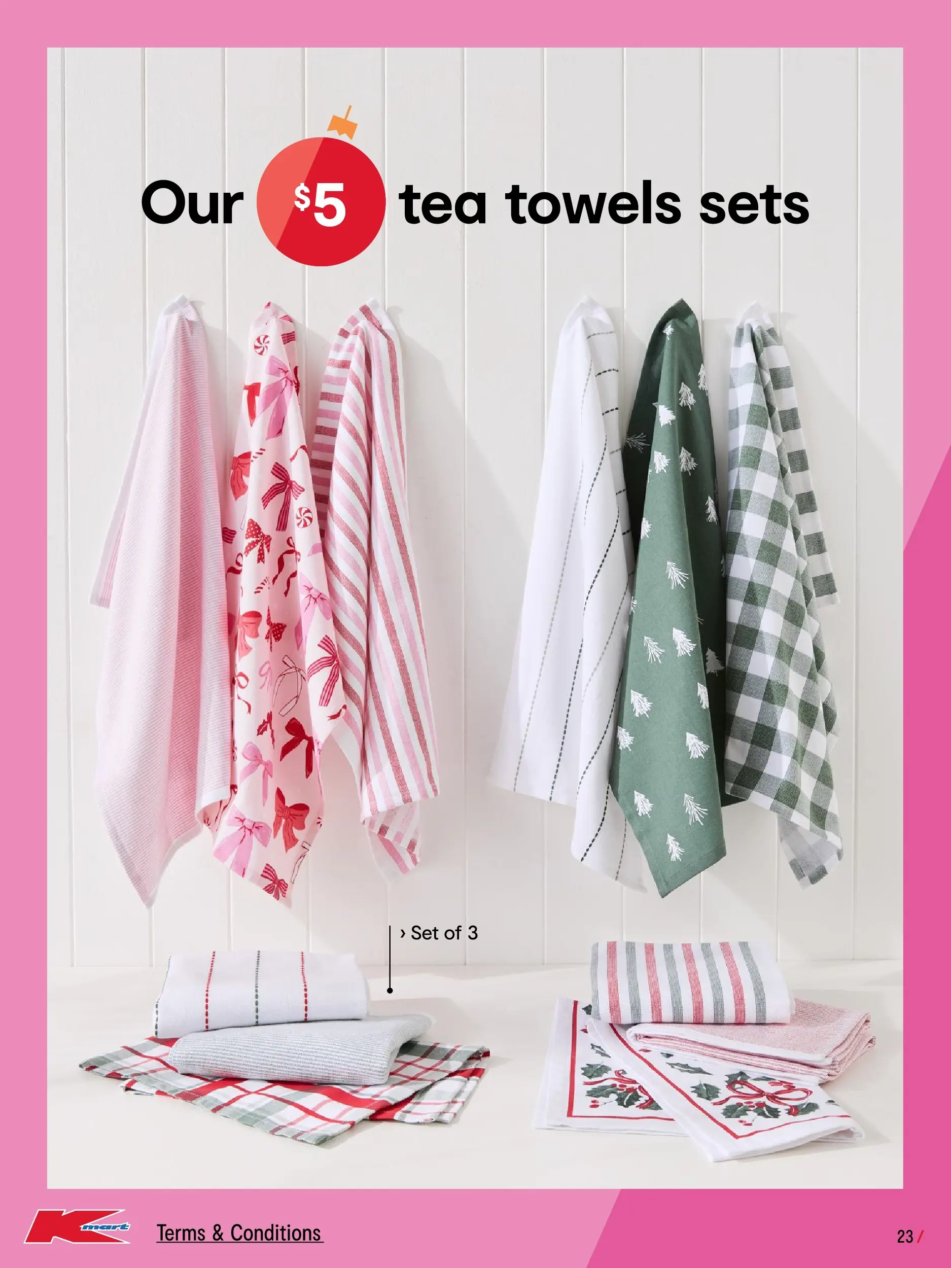 ﻿﻿Kmart catalogue valid from 03/12/2025 > Online Australia | Page: 23 | Products: Towels, Tea