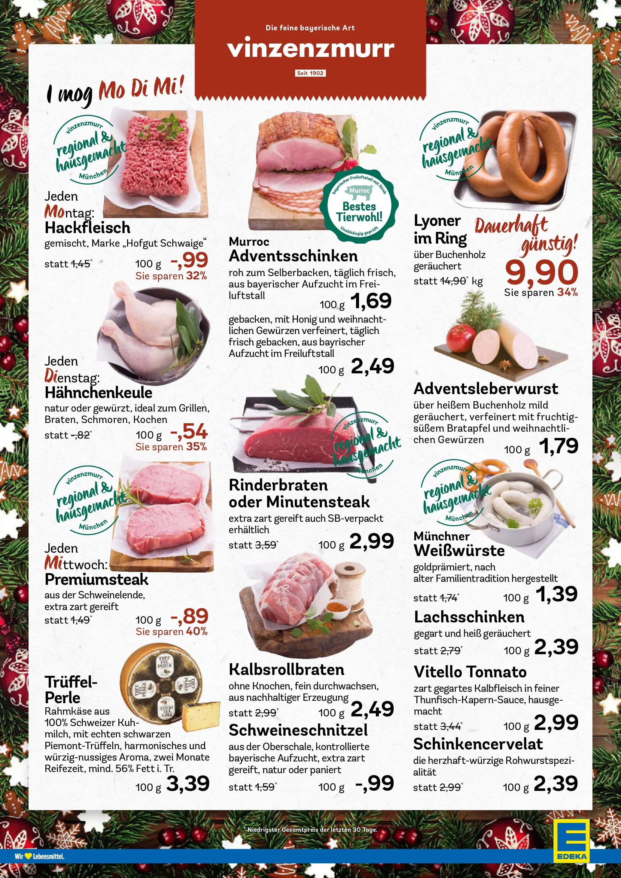 Edeka prospekt München	 (ab 08.12.2025) » Angebote Online | Seite: 4 | Produkte: Rinderbraten, Steak, Hackfleisch