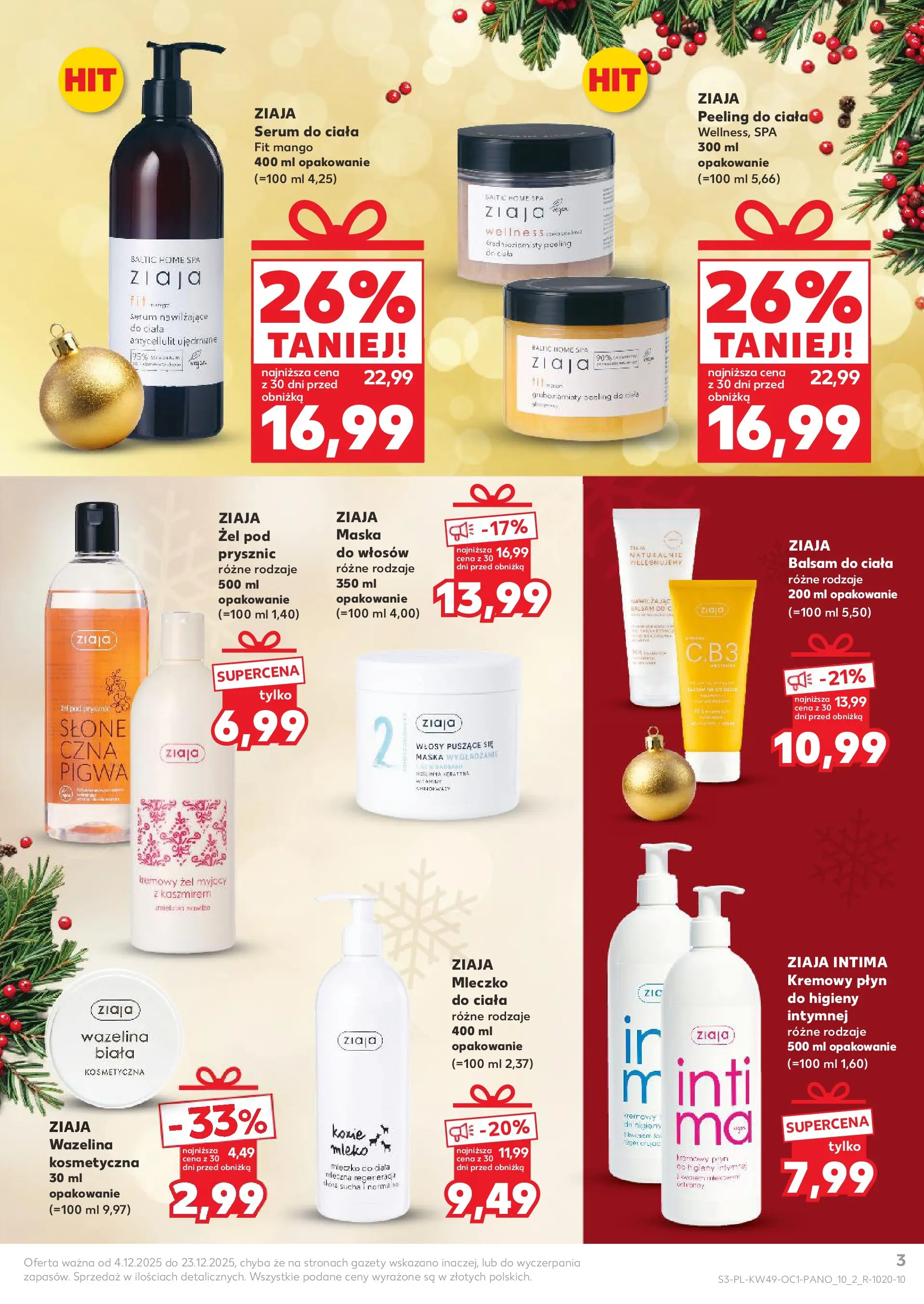 Kaufland gazetka - Drogeria od 04.12.2025 - od jutra PDF | Strona: 3 | Produkty: Mango, Pigwa, Prysznic, Peeling