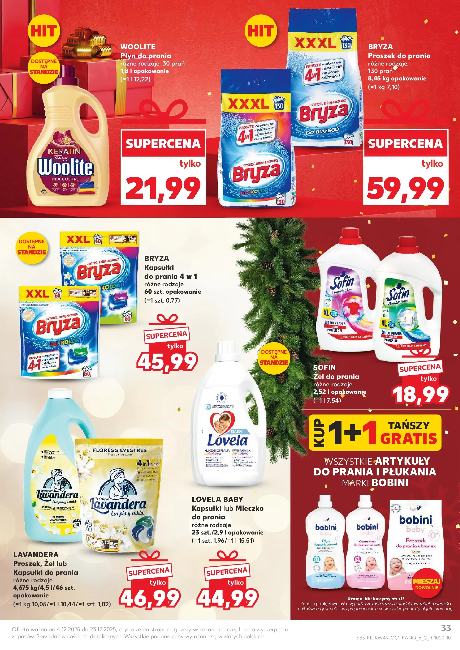 Kaufland gazetka - Drogeria od 04.12.2025 - od jutra PDF | Strona: 33 | Produkty: Kapsułki do prania, Proszek do prania, Lovela