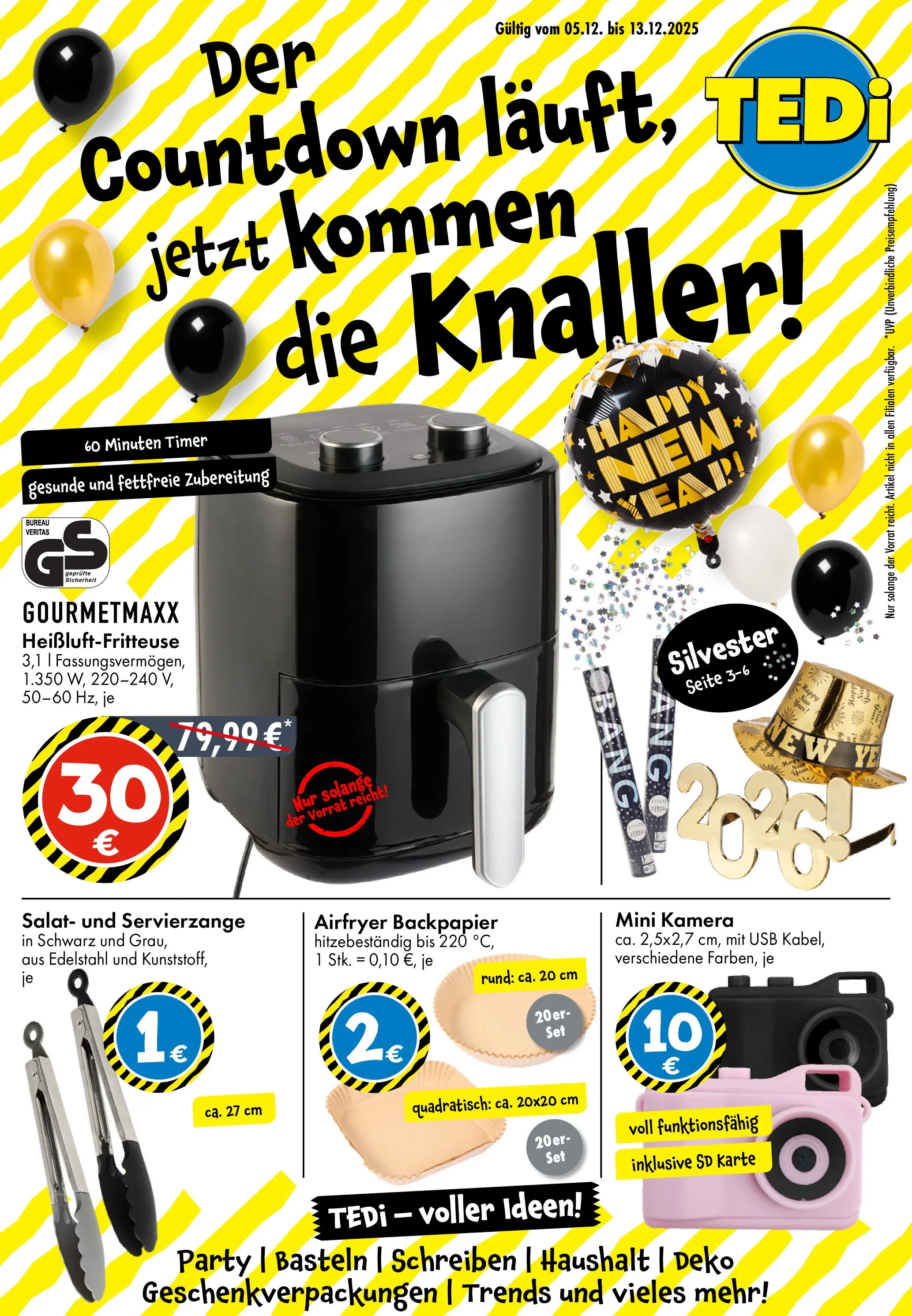 TEDi - TEDi: entdecke die neuen TEDi Trends von 03.12.2025 - Aktuelle Angebote | Seite: 1 | Produkte: Salat, Kamera, USB