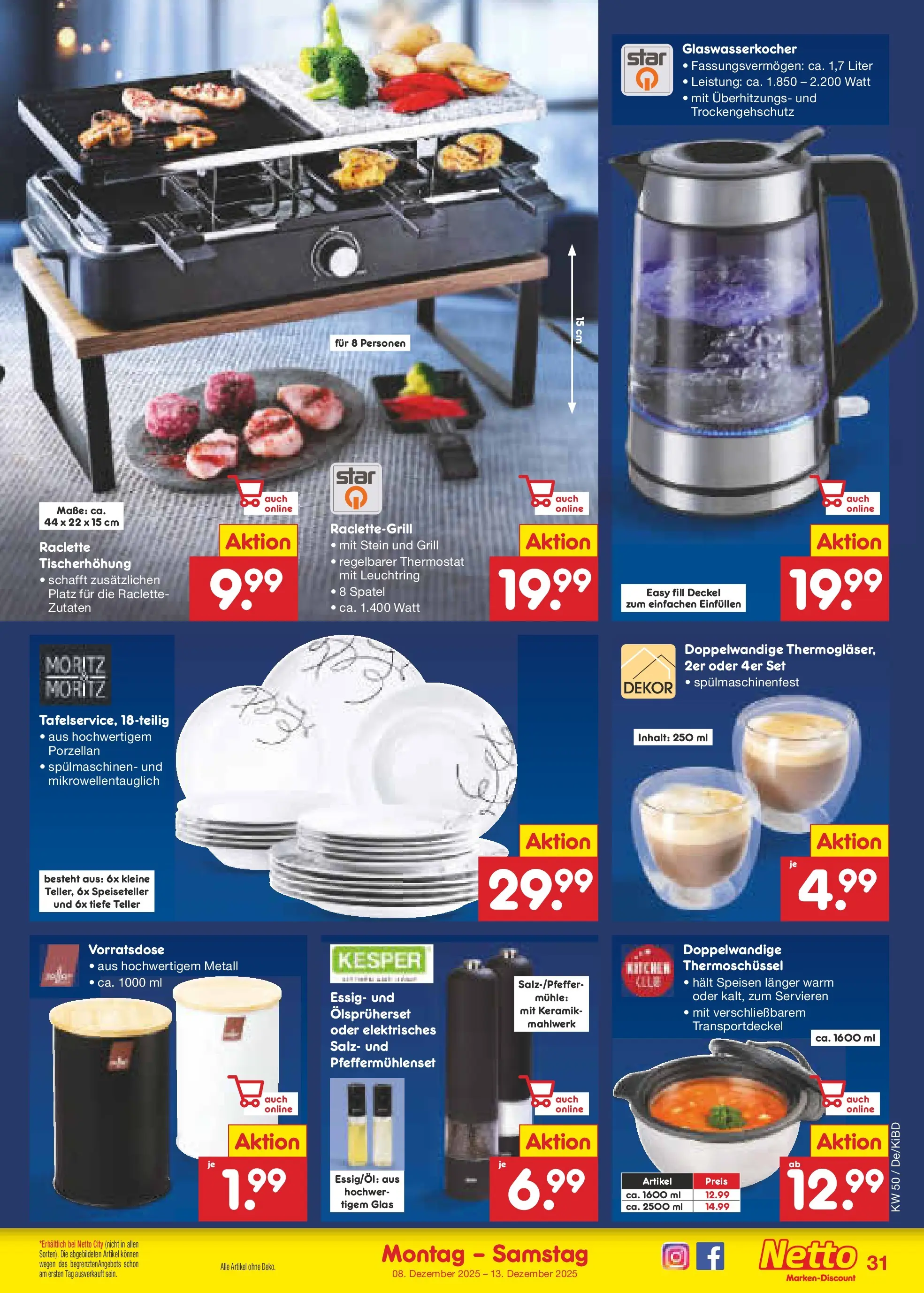Netto Marken-Discount prospekt Buttenwiesen	 (ab 08.12.2025) » Angebote | Seite: 33 | Produkte: Grill, Mühle, Essig, Salz