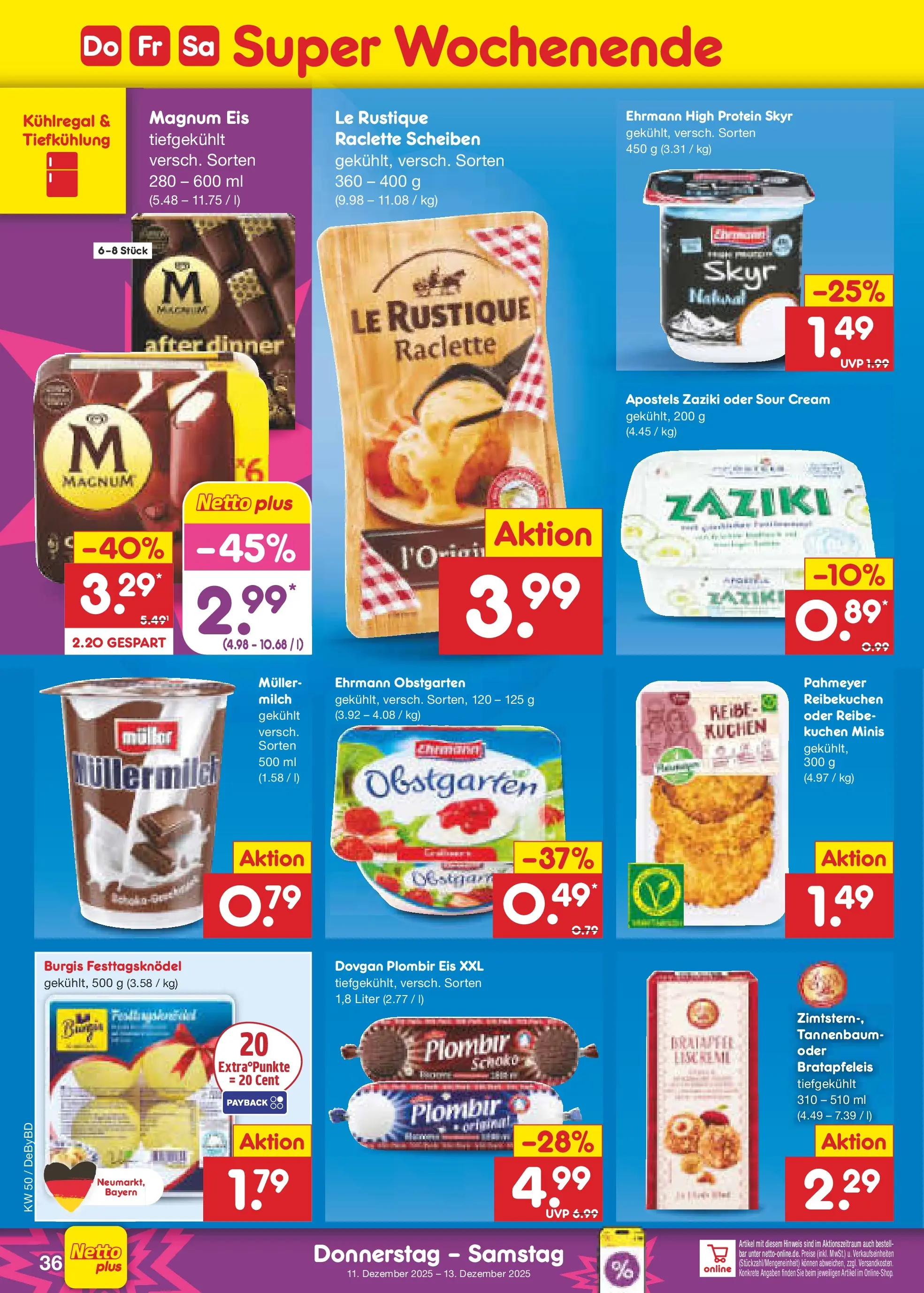 Netto Marken-Discount prospekt Buttenwiesen	 (ab 08.12.2025) » Angebote | Seite: 40 | Produkte: Skyr, Müllermilch, Kuchen, Eis