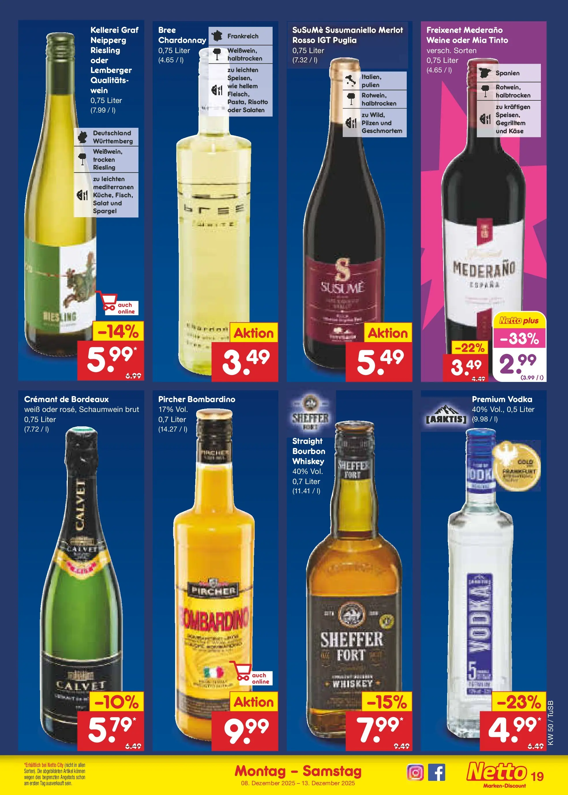 Netto Marken-Discount prospekt Lahr-Langenwinkel	 (ab 07.12.2025) » Angebote | Seite: 19 | Produkte: Freixenet, Freixenet mederano, Spargel, Salat