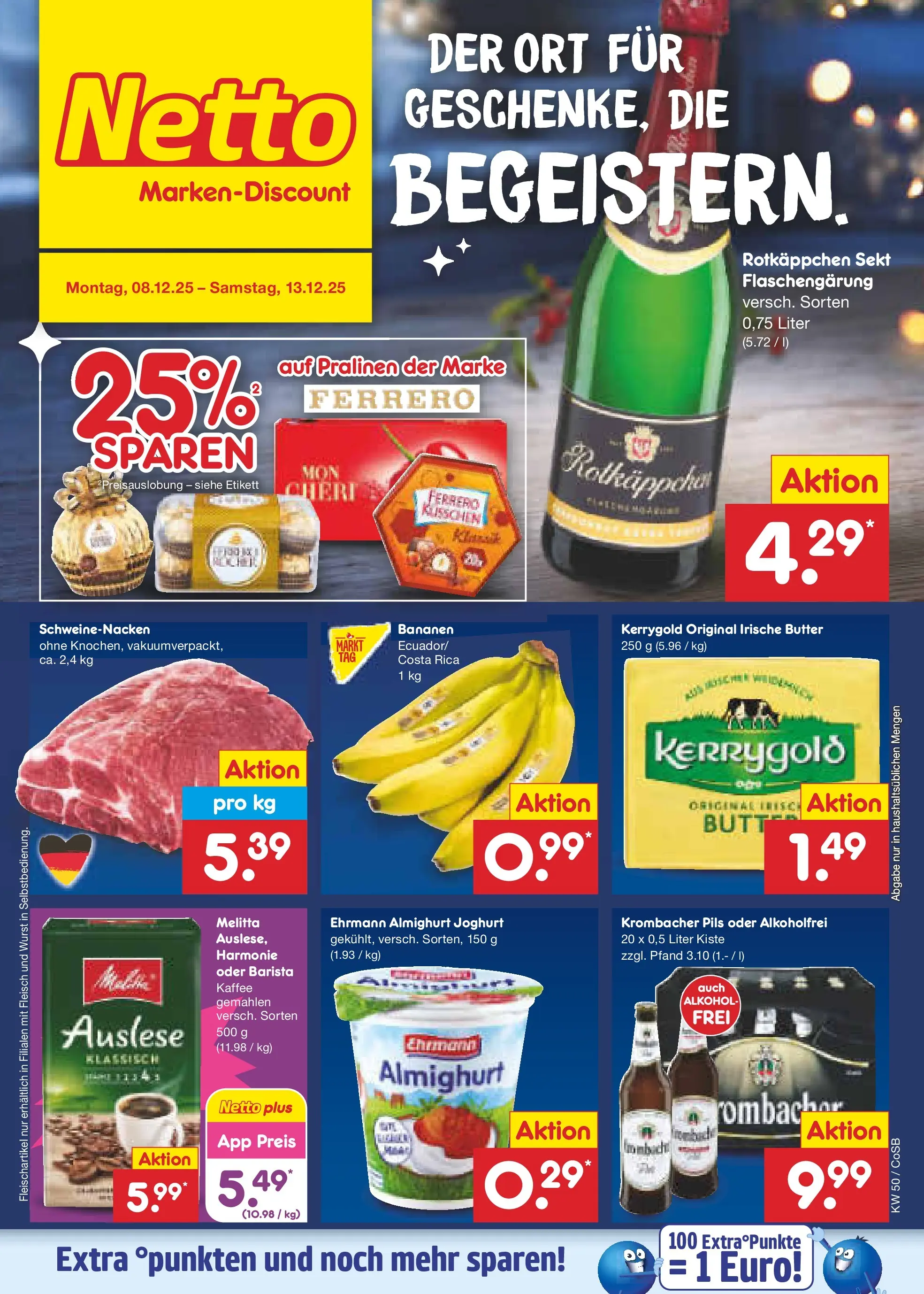 Netto Marken-Discount prospekt Bitterfeld-Wolfen	 (ab 07.12.2025) » Angebote | Seite: 1 | Produkte: Kaffee, Pils, Bananen, Rotkäppchen