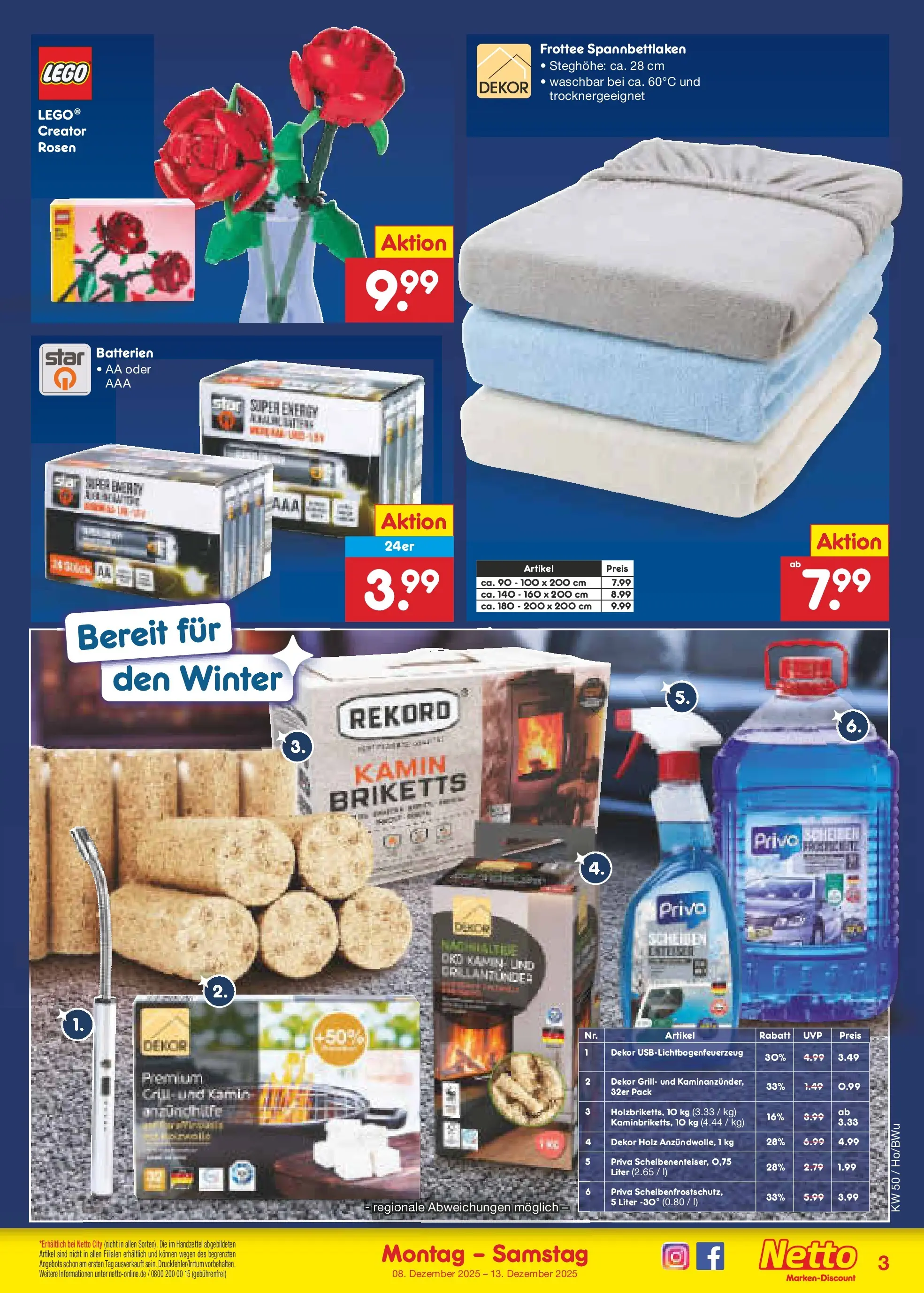 Netto Marken-Discount prospekt Hannover	 (ab 07.12.2025) » Angebote | Seite: 25 | Produkte: Grill, Kamin, Batterien, Energy