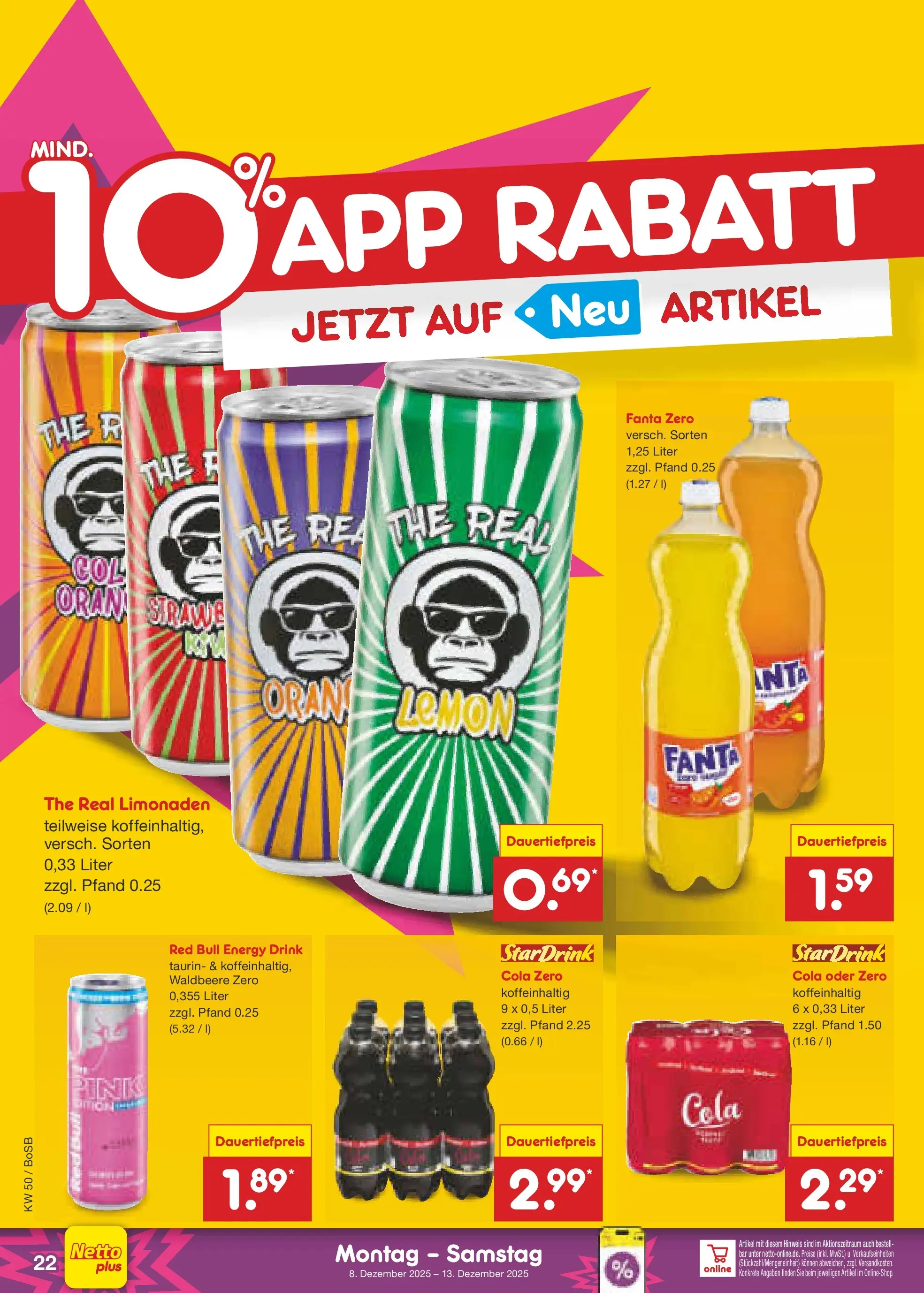 Netto Marken-Discount prospekt Stadtlohn	 (ab 08.12.2025) » Angebote | Seite: 28 | Produkte: Red bull, Fanta, Cola, Energy